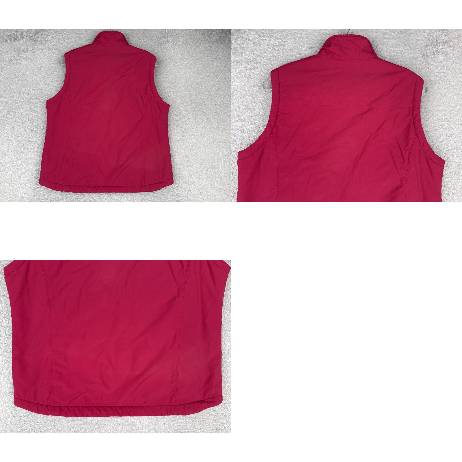 Vintage LL Bean Vest Womens Medium Raspberry Red Fleece Lined Nylon Zip Pockets Outdoor Size M / US 6-8 / IT 42-44 - 9 Thumbnail
