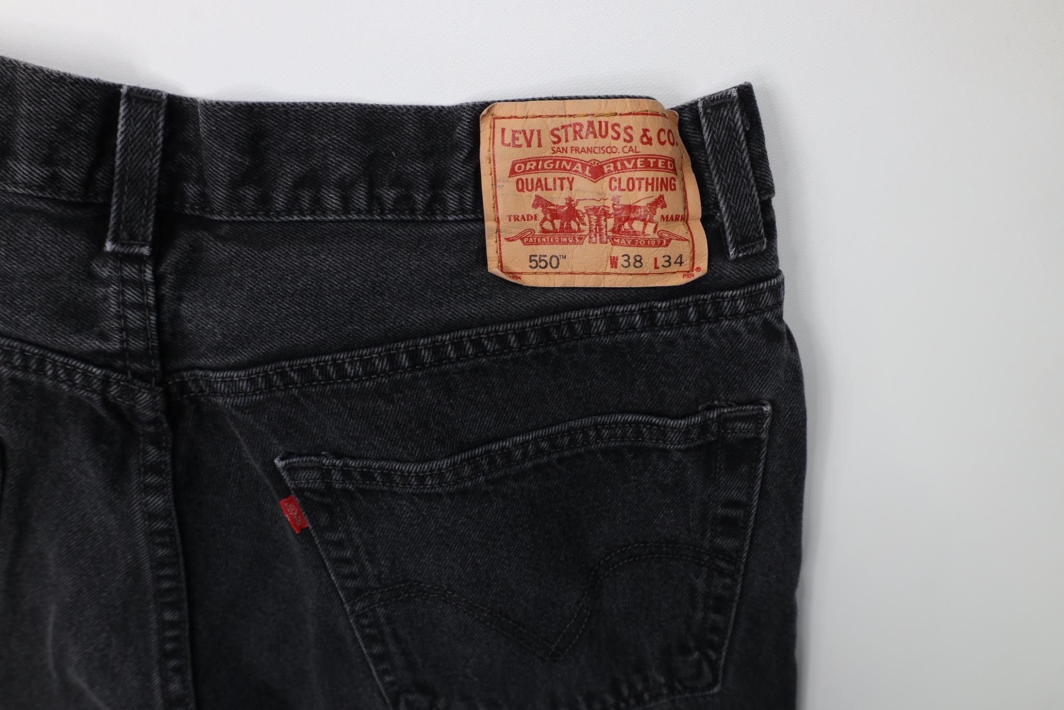 Levi's Vintage Y2K 2004 Levis 550 Fit Denim Jeans Black Cotton Size US 38 / EU 54 - 14 Thumbnail