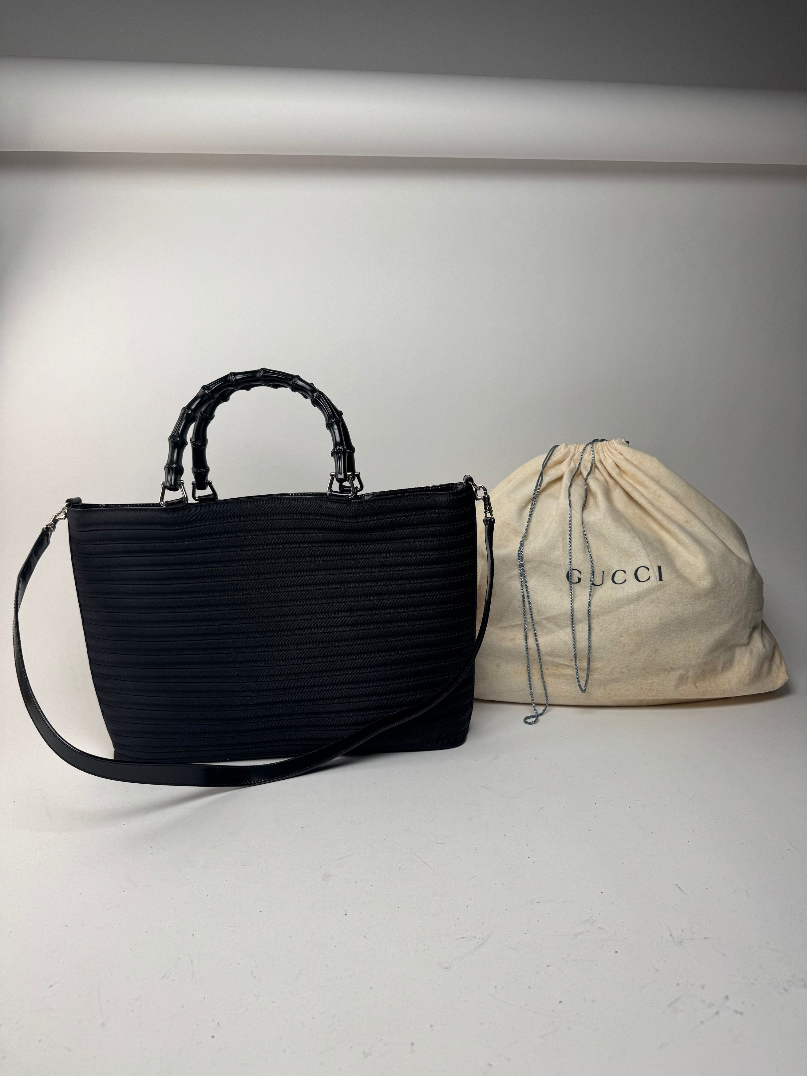 Gucci Vintage 2 Way Bamboo Bag black Size ONE SIZE - 1 Thumbnail