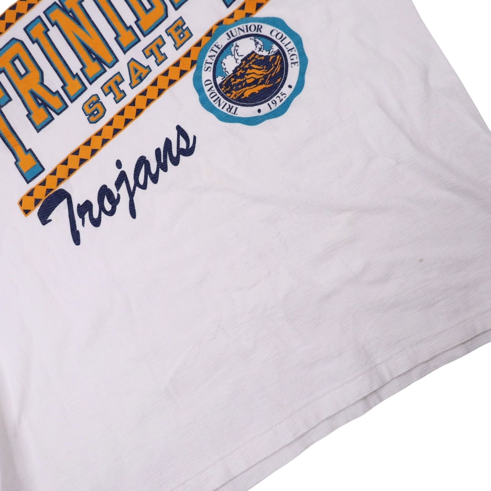 Vintage VINTAGE Trinidad State Trojans Mens XL Graphic T Shirt White Size US XL / EU 56 / 4 - 3 Thumbnail