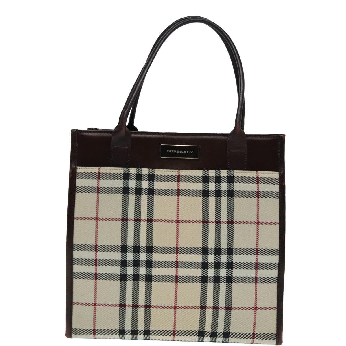 Burberry Nova Check Beige Canvas Tote Bag (Pre-Owned) Size ONE SIZE - 1 Thumbnail