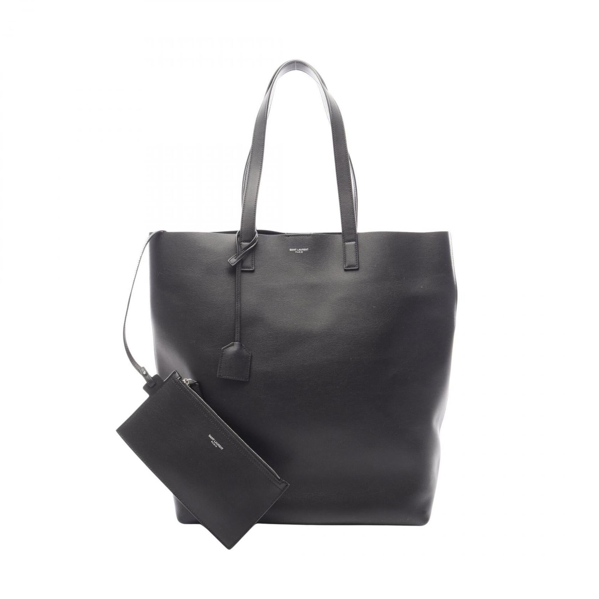 Yves Saint Laurent Yves Saint Laurent Saint Laurent Paris Bold Tote Bag Handbag Leather Women's Black 676657 Size ONE SIZE - 1 Thumbnail