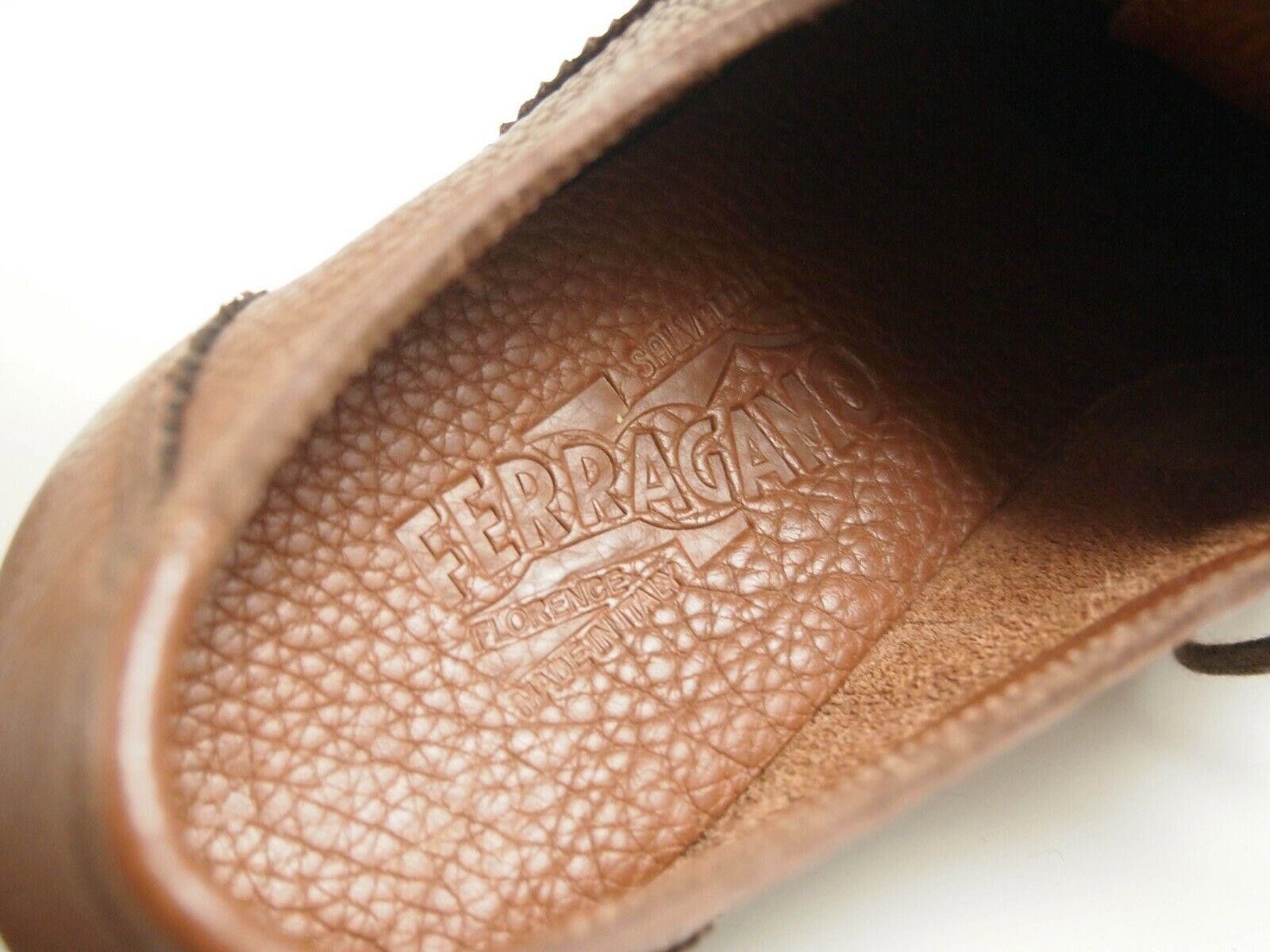 Salvatore Ferragamo Ferragamo Wingtip Oxford Brown Leather US 9.5 EU 42.5 Size US 9.5 / EU 42-43 - 9 Thumbnail