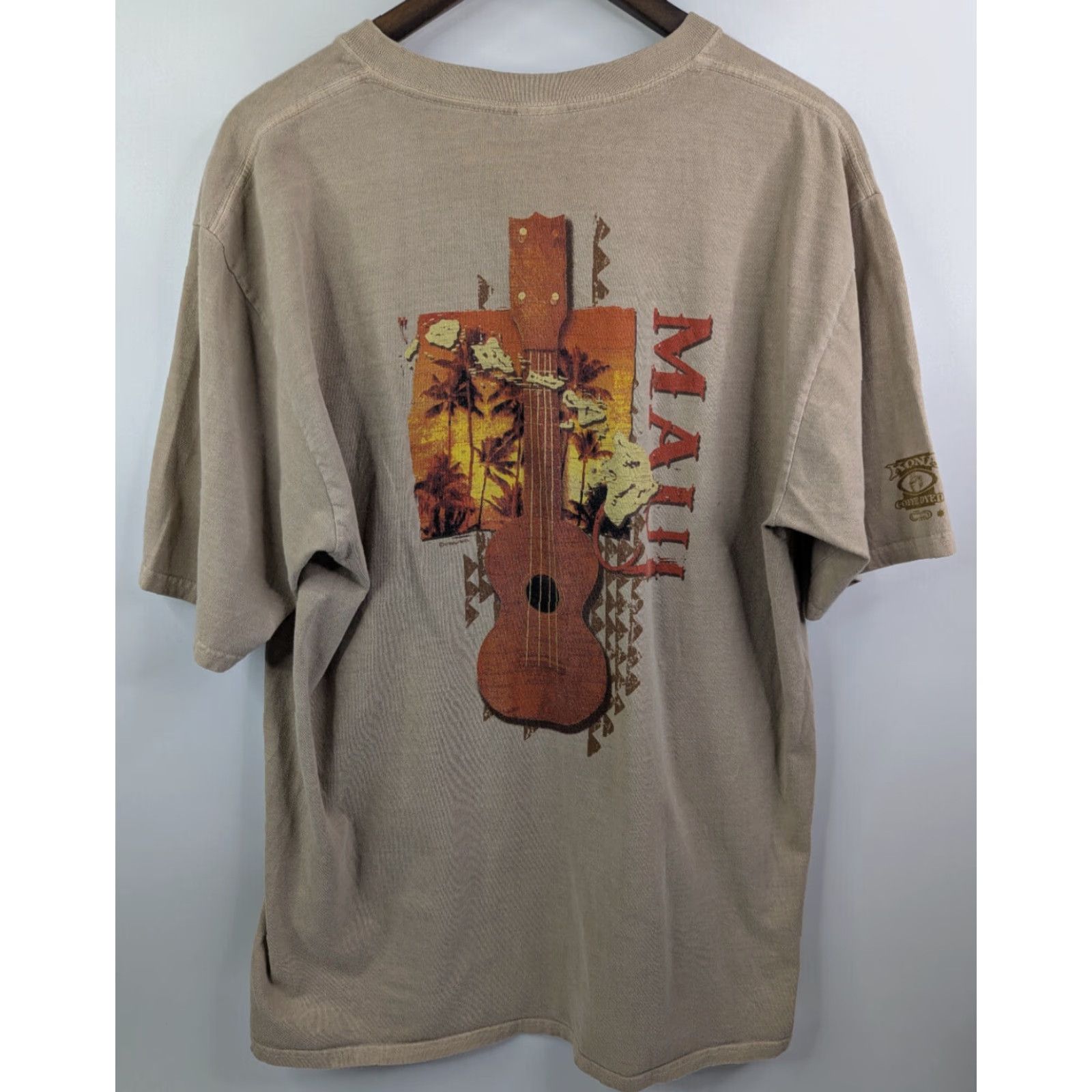 Vintage VINTAGE Crazy Shirts Hawaii Maui Kona Coffee Dyed Short Sleeve T-Shirt Brown Large Mens Shirt Navy? Size US L / EU 52-54 / 3 - 2 Thumbnail