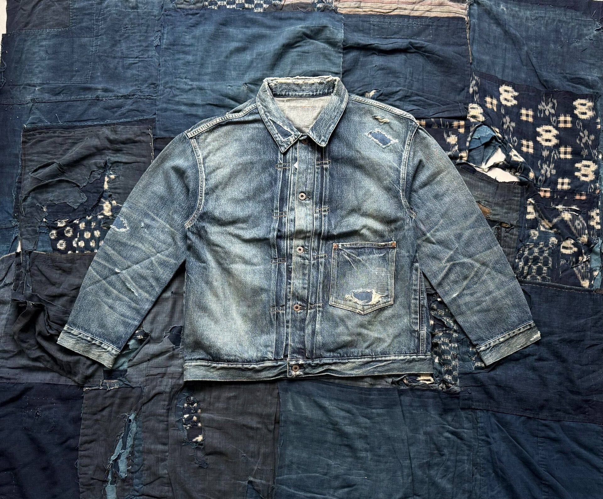 Madness MADNESS 24AW Aging Type-I Denim Jacket Size US XL / EU 56 / 4 - 1 Thumbnail