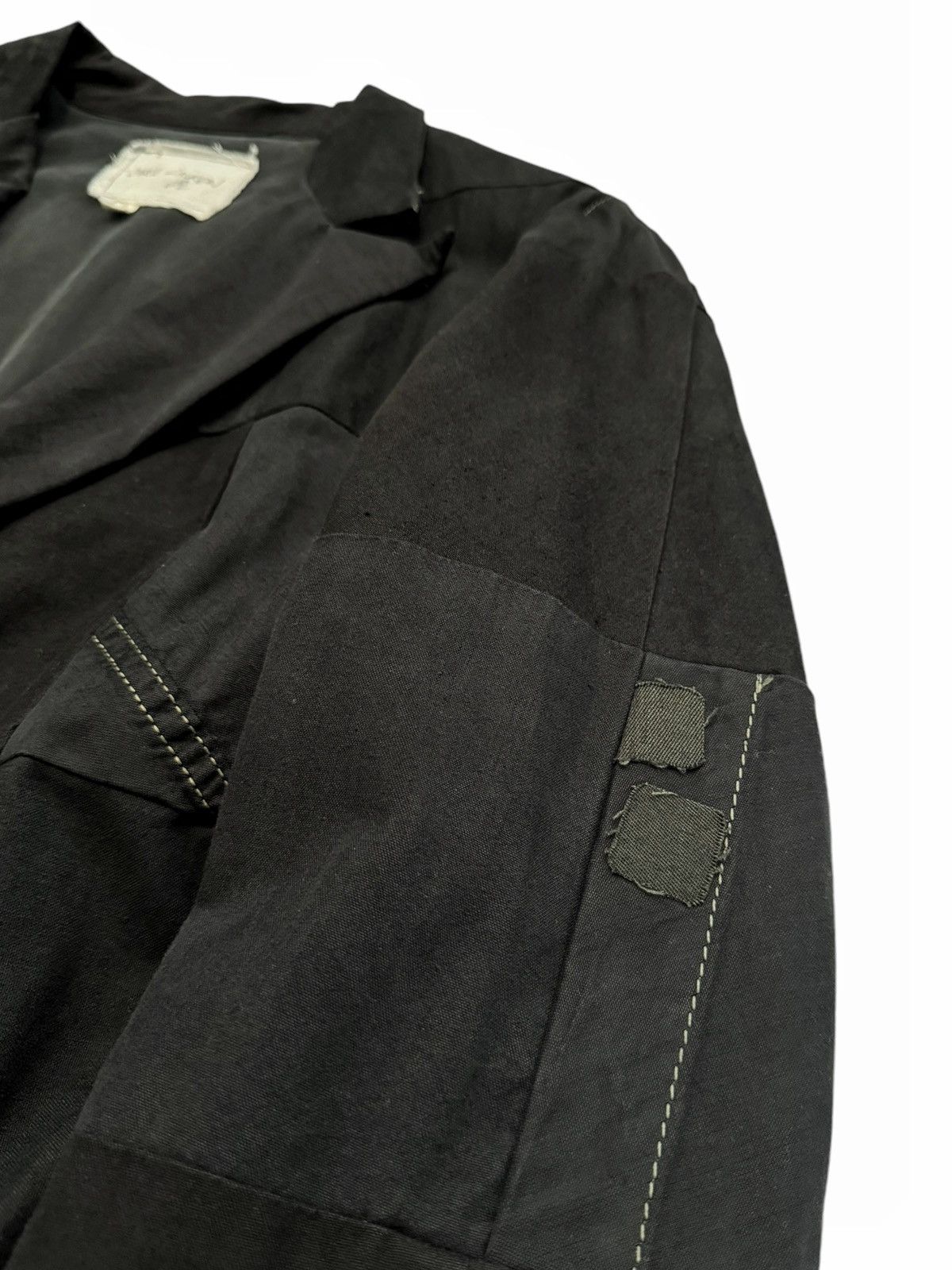 Greg Lauren Sz2 1/1 Black Workwear Tux Ollie Blazer Patchwork Jacket Size US M / EU 48-50 / 2 - 10 Thumbnail