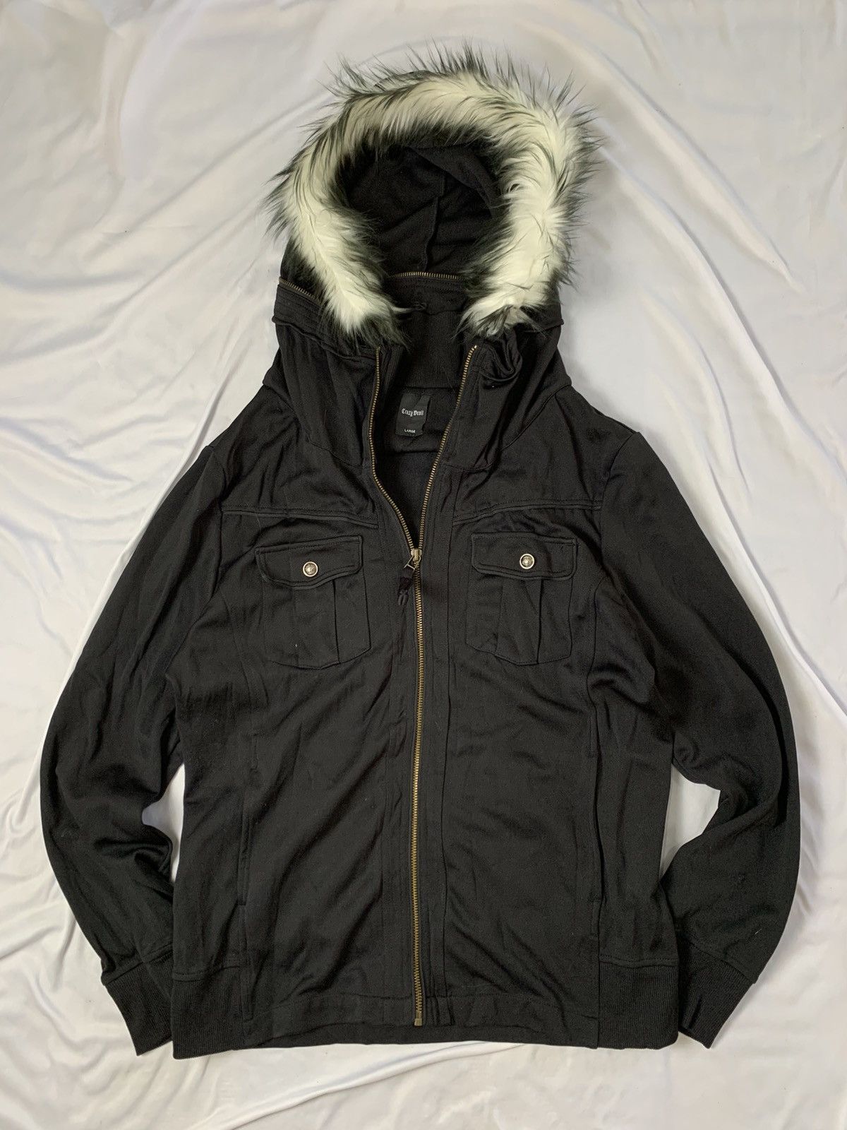 Le Grande Bleu (L.G.B.) Fur hoodie japanese style crazy devil vkei unfefined ifsx Size US L / EU 52-54 / 3 - 5 Thumbnail