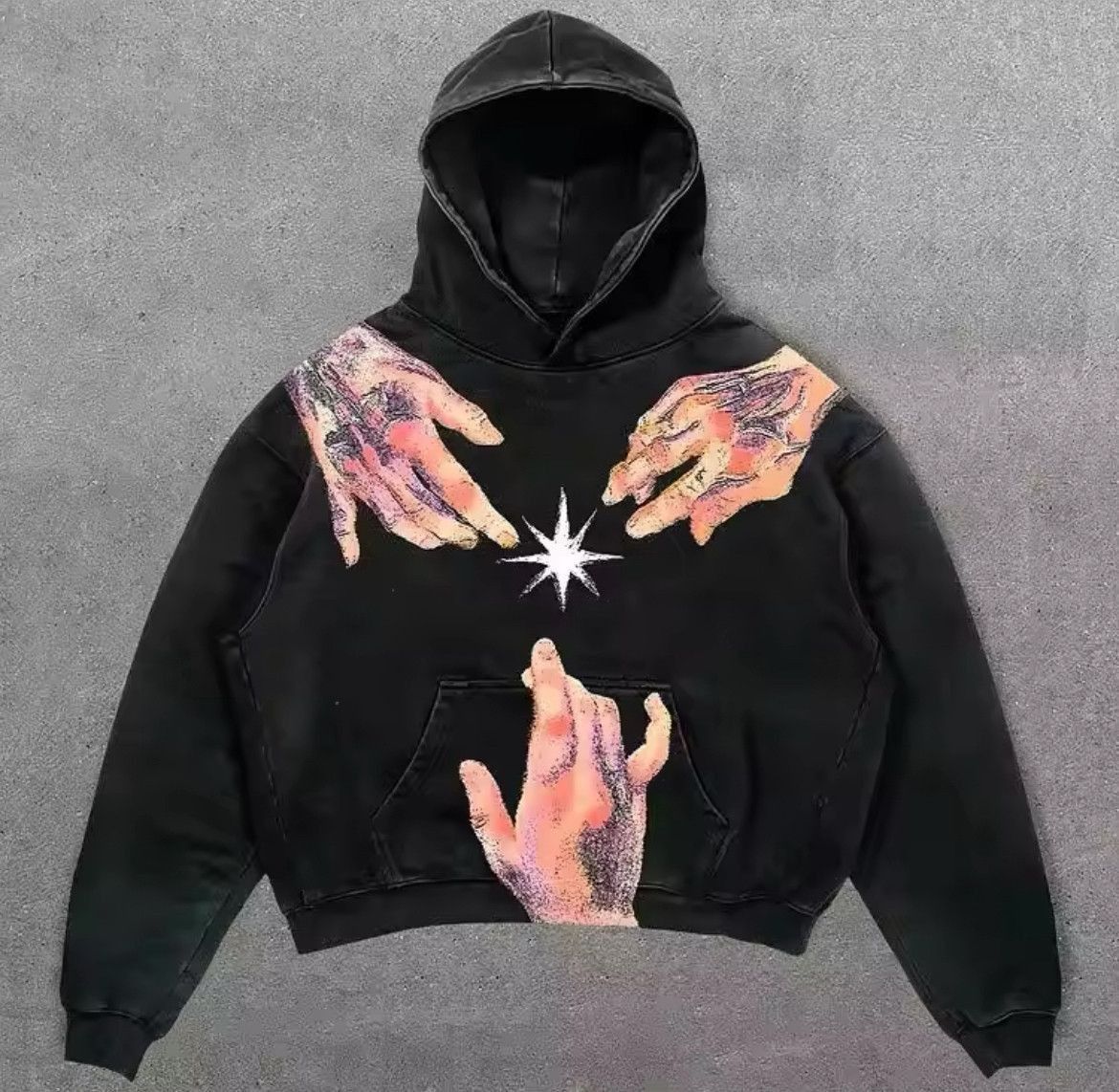 Japanese Brand × Vintage Vintage Cosmic Touch Graphic Print Oversized Hoodie Size US L / EU 52-54 / 3 - 1 Thumbnail