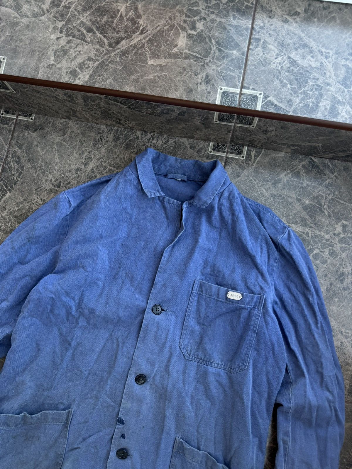 Other Vintage Sanfor French Workwear Mens 70s Buttons Jacket Sz S Size US S / EU 44-46 / 1 - 2 Thumbnail