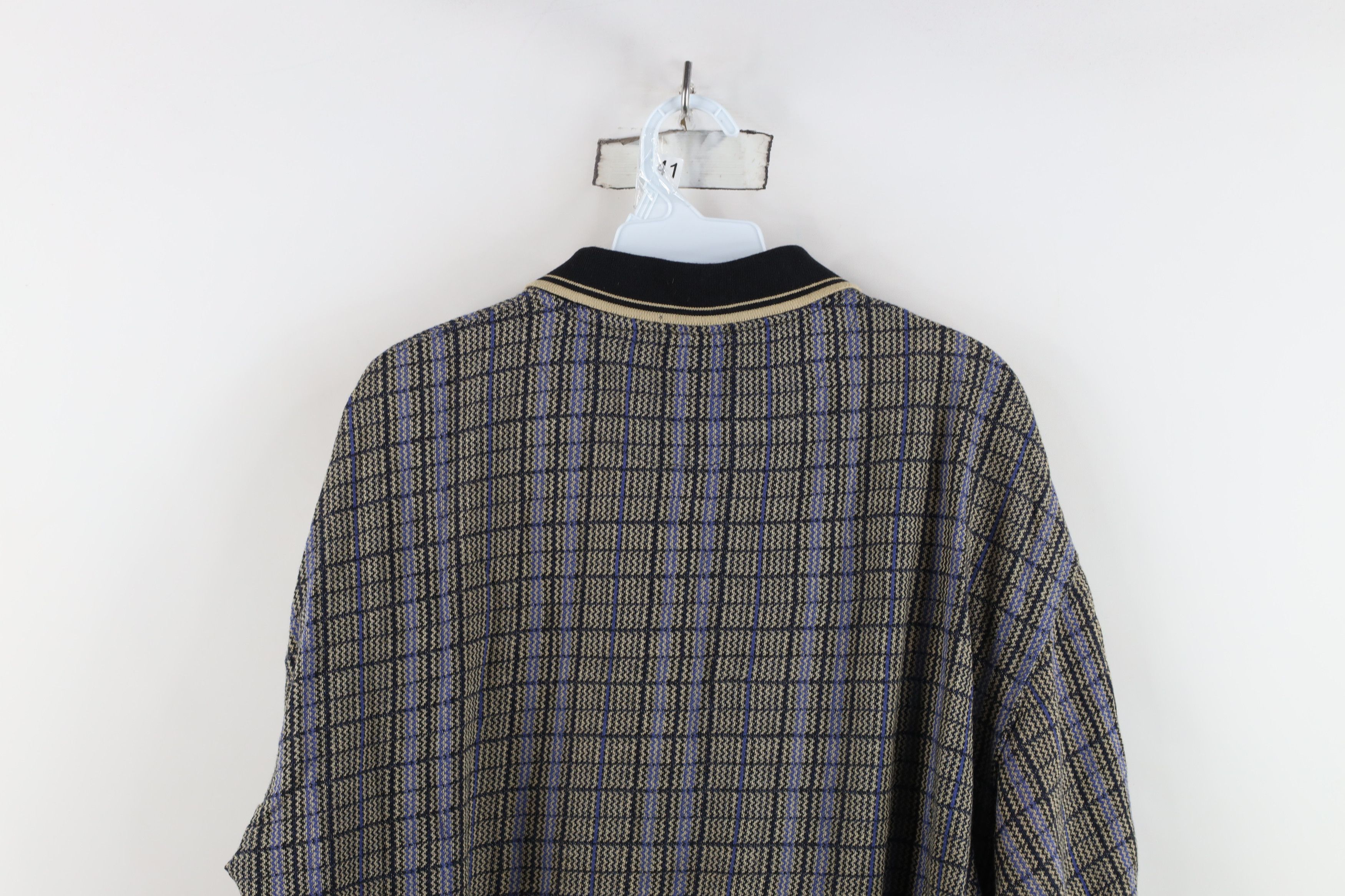 Pierre Cardin Vintage 90s Pierre Cardin Wavy Knit Collared Golf Polo Shirt Size US L / EU 52-54 / 3 - 10 Thumbnail