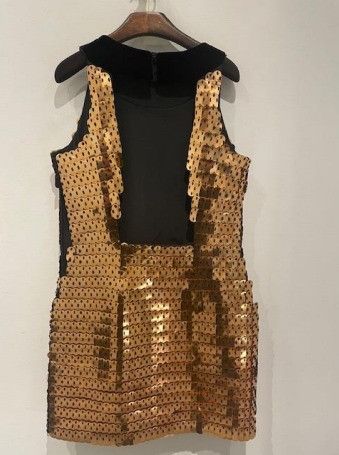 Tom Ford o1w1db10225 AB2254 Mini Dress in Gold Black Size M / US 6-8 / IT 42-44 - 2 Thumbnail