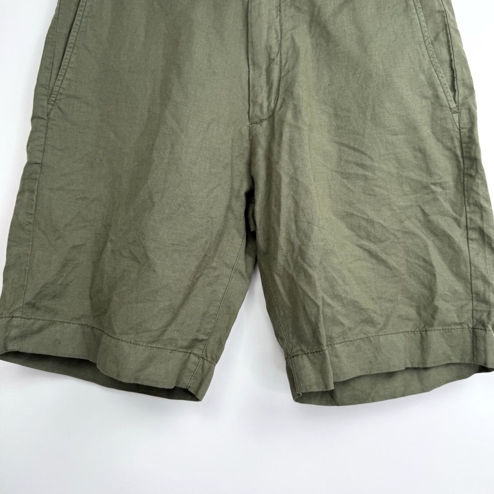 Faherty Faherty Mens Chino Shorts Green 30 Linen Blend Flat Front Casual Preppy Size US 30 / EU 46 - 5 Thumbnail