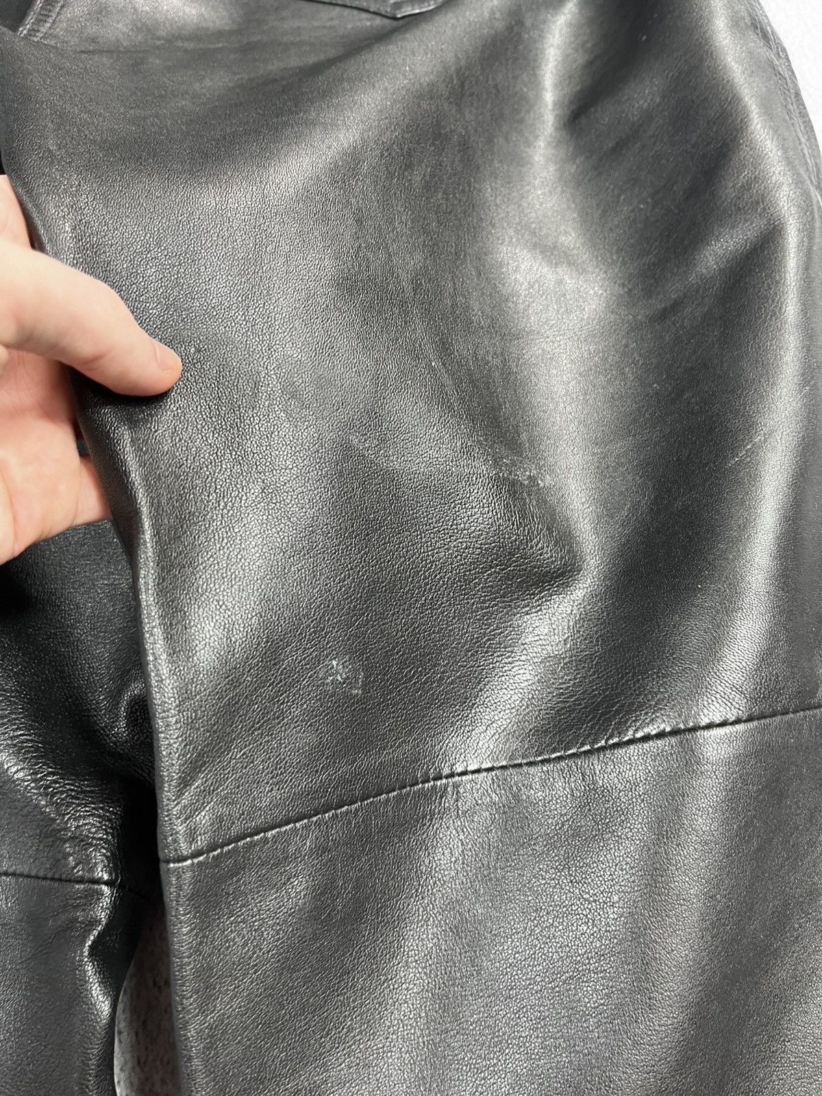 Genuine Leather × Leather × Vintage Vintage Y2K leather biker unisex pants avant garde opium Size US 30 / EU 46 - 12 Thumbnail