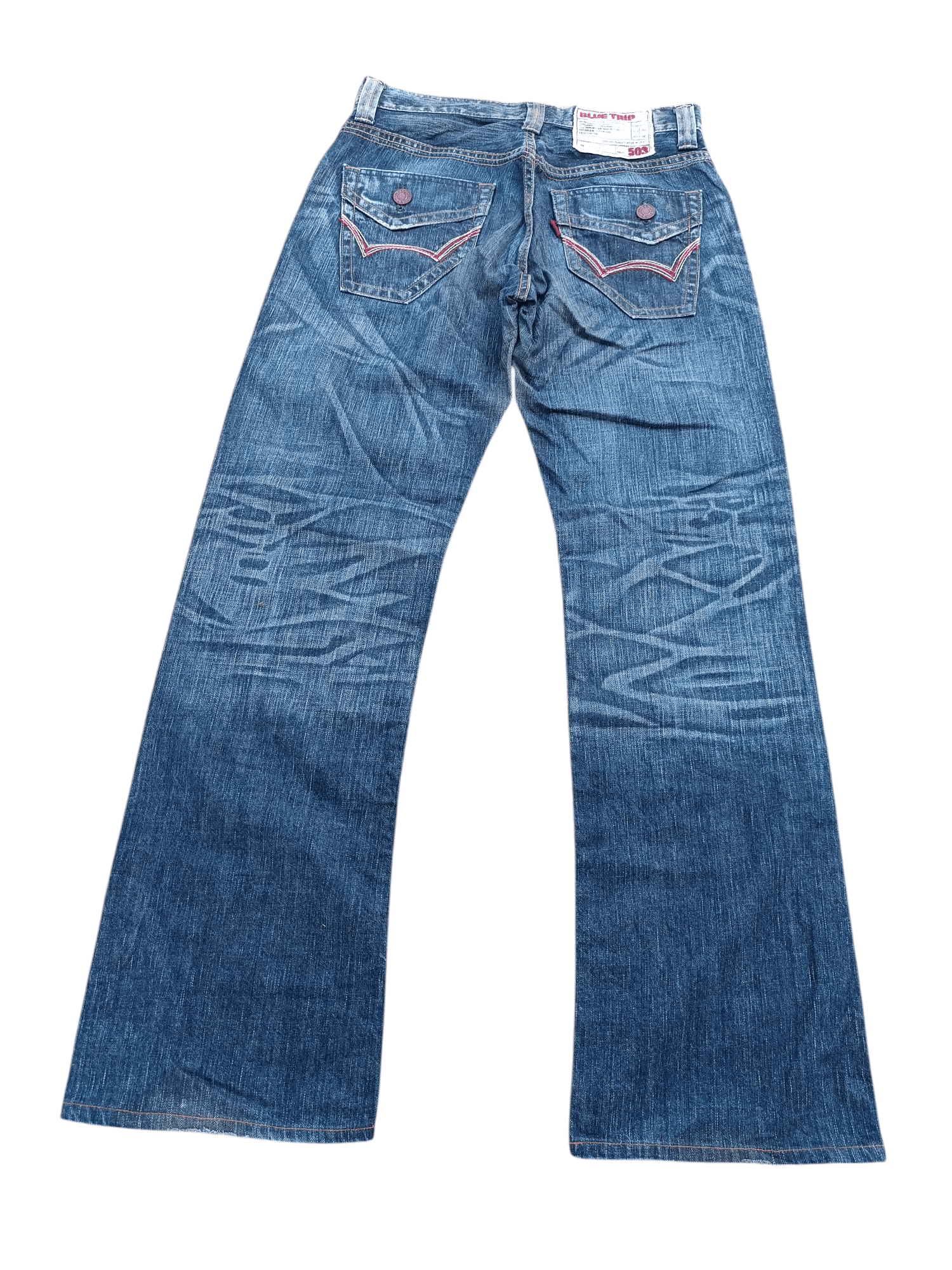 Edwin × Japanese Brand Vintage Edwin 503 Bootcut Whiskers Faded Denim Size US 30 / EU 46 - 15 Thumbnail