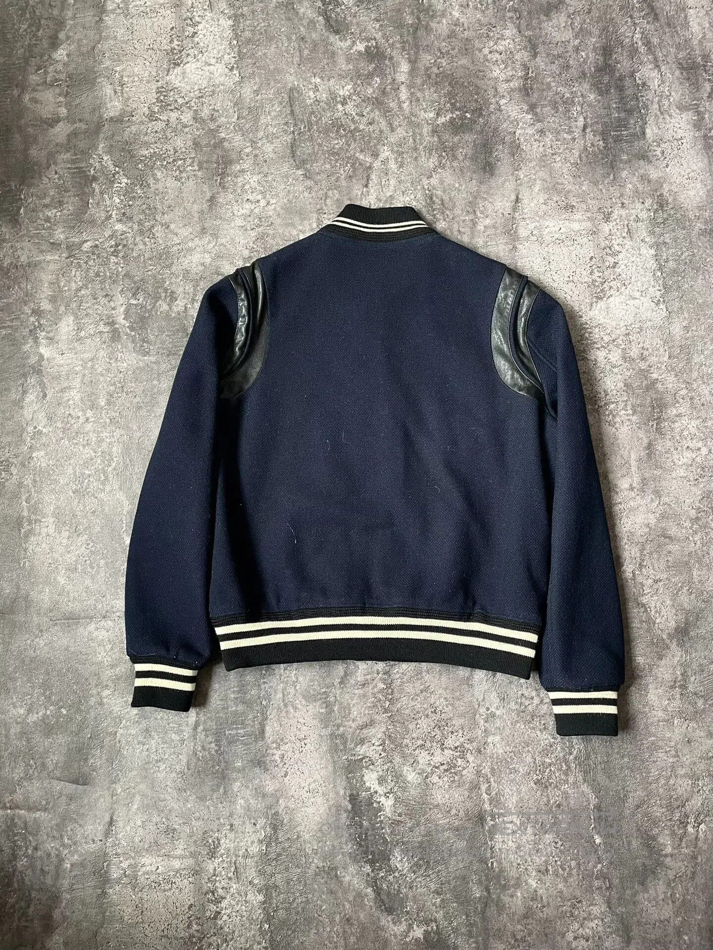 Saint Laurent Paris Saint Laurent Navy Varsity Wool Jacket. Size US M / EU 48-50 / 2 - 6 Thumbnail