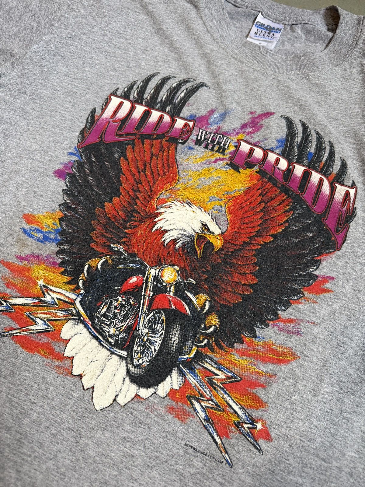 Gildan Vintage Biker ‘Ride With Pride’ Tee Size US M / EU 48-50 / 2 - 2 Thumbnail