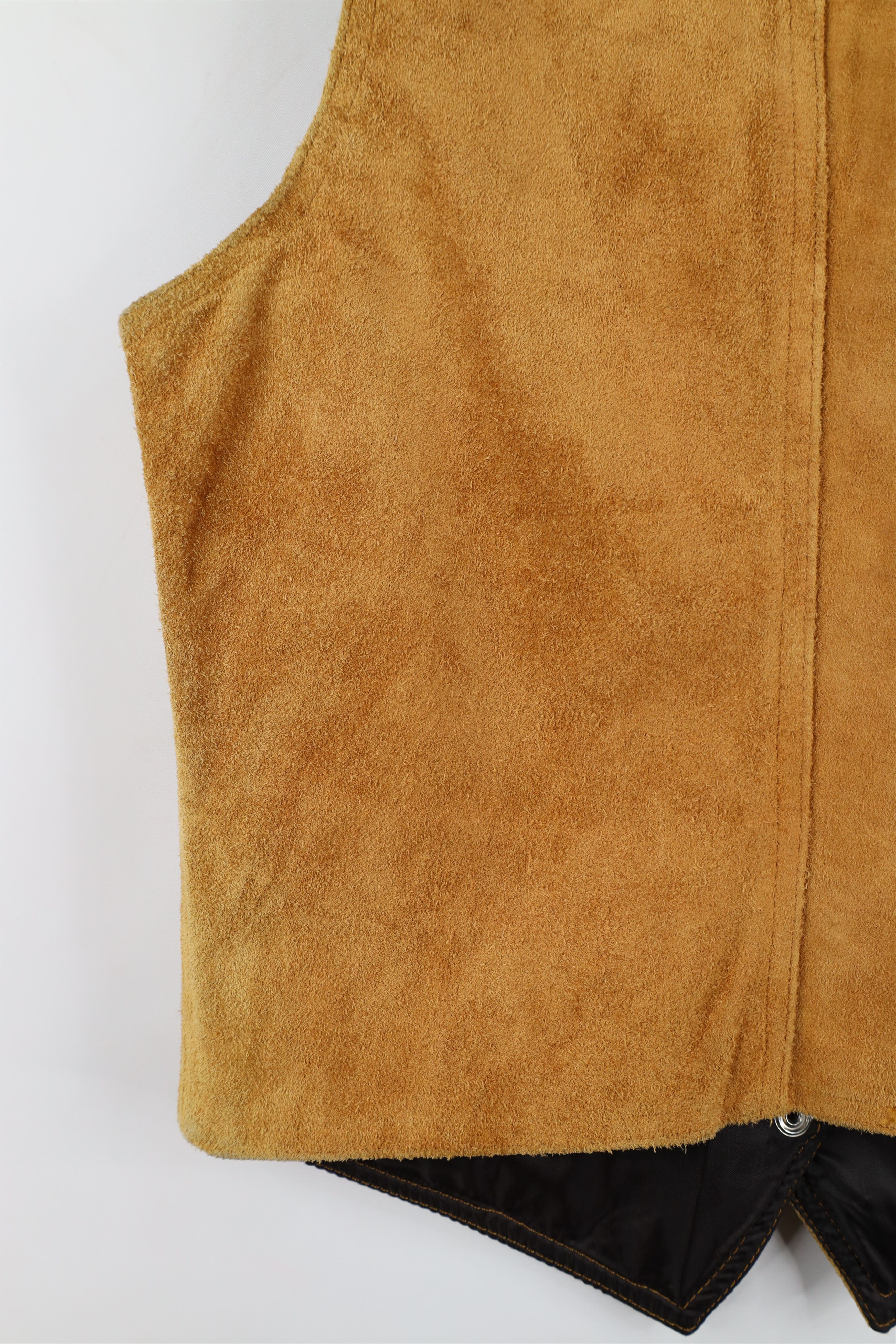 Playboy × Vintage Vintage 70s 80s Playboy Bunny Leather Vest Jacket Brown Size S / US 4 / IT 40 - 9 Thumbnail