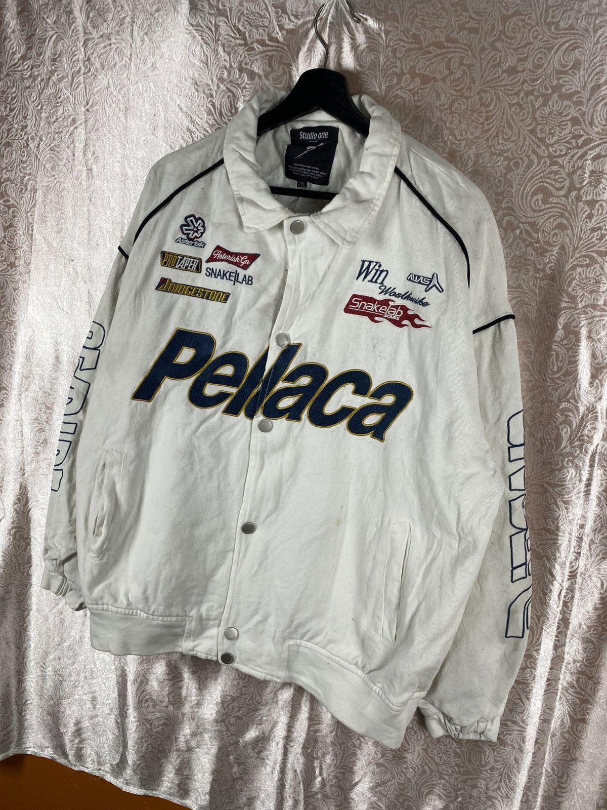 Vintage Vintage Studio One Pelaca Racing Jacket Button Motorsport Size US XXL / EU 58 / 5 - 4 Thumbnail