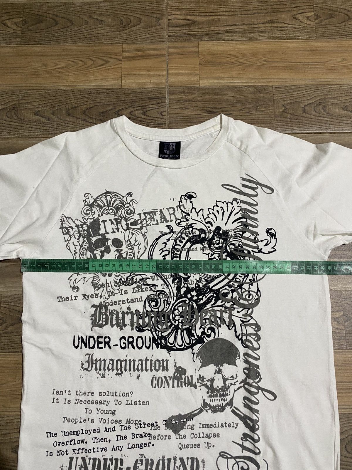 Japanese Brand × Vintage UNDERGROUND SKULL BEAUMERE RAGLAN TEE Size US M / EU 48-50 / 2 - 7 Thumbnail