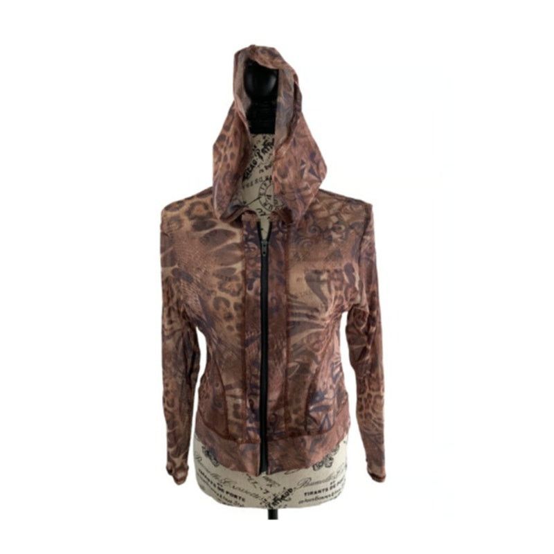 Other Cropped Hoodie Cropped Women's Size Medium Front Zip Sheer Size M / US 6-8 / IT 42-44 - 1 Thumbnail