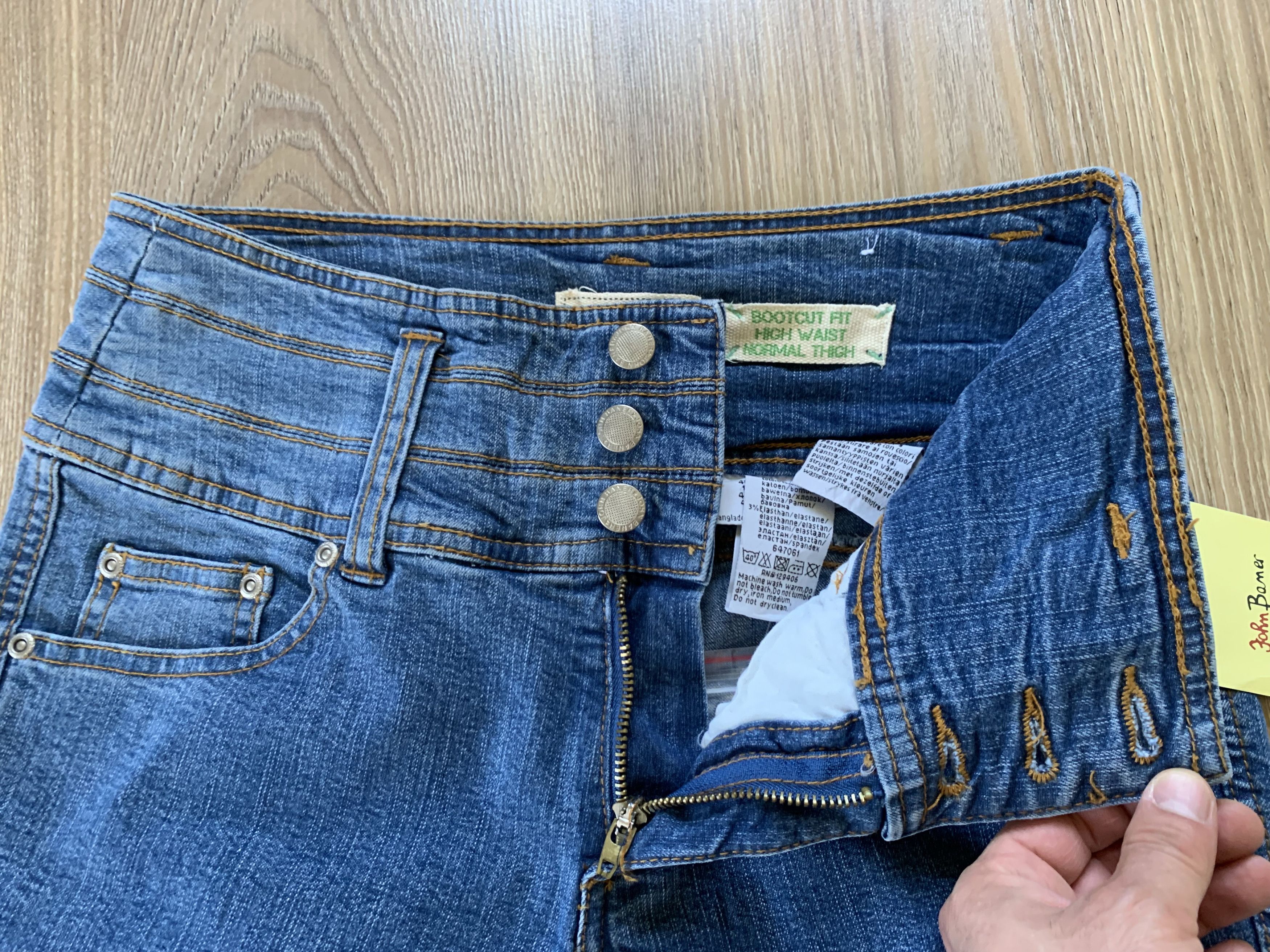 John Baner John Baner Womens High Waist Bell Bottom Jeans Size 27" / US 4 / IT 40 - 5 Thumbnail