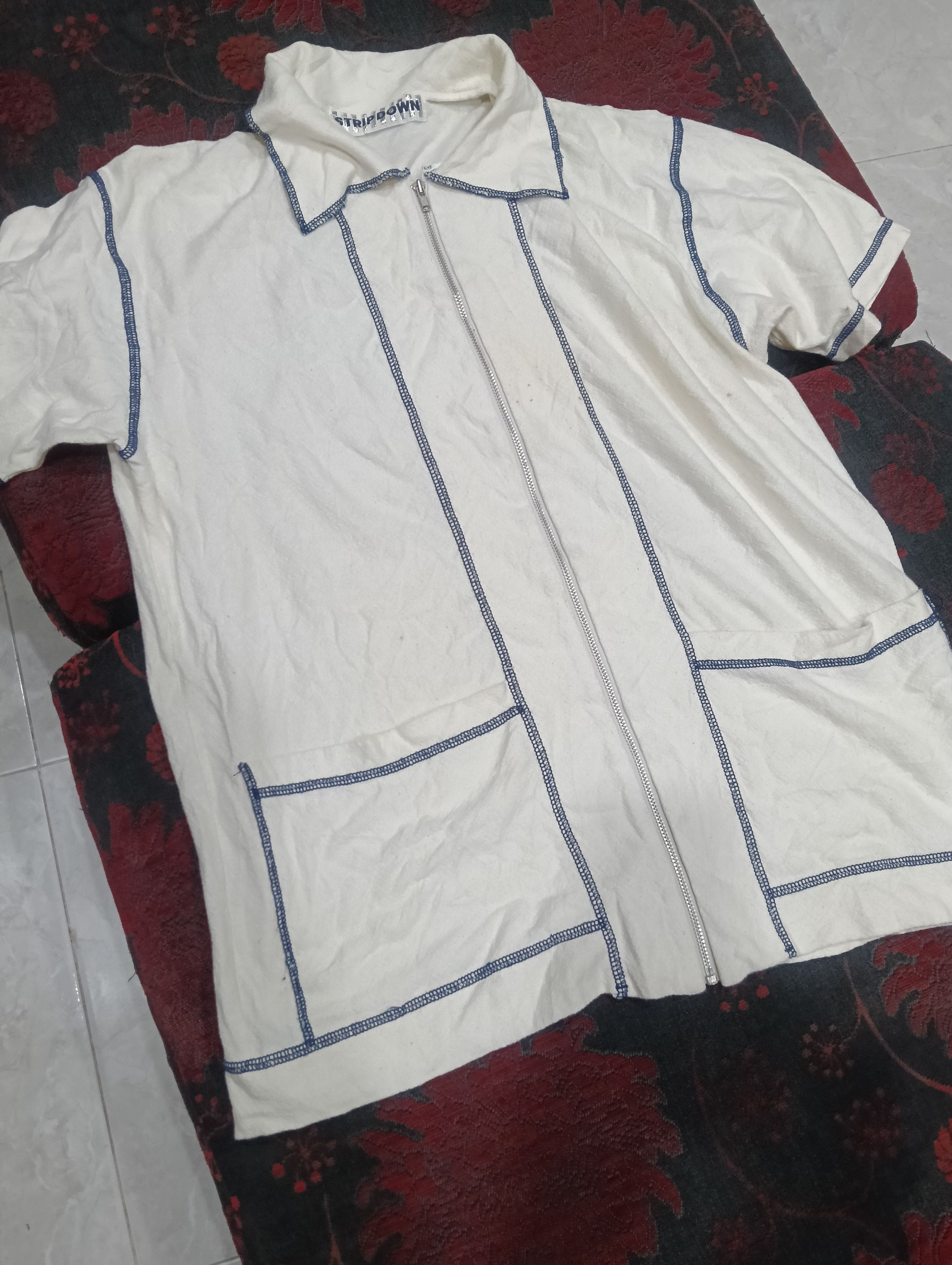 Japanese Brand × Solid & Striped × Vintage Strip down Japan Zipper Shirt Size US L / EU 52-54 / 3 - 2 Thumbnail