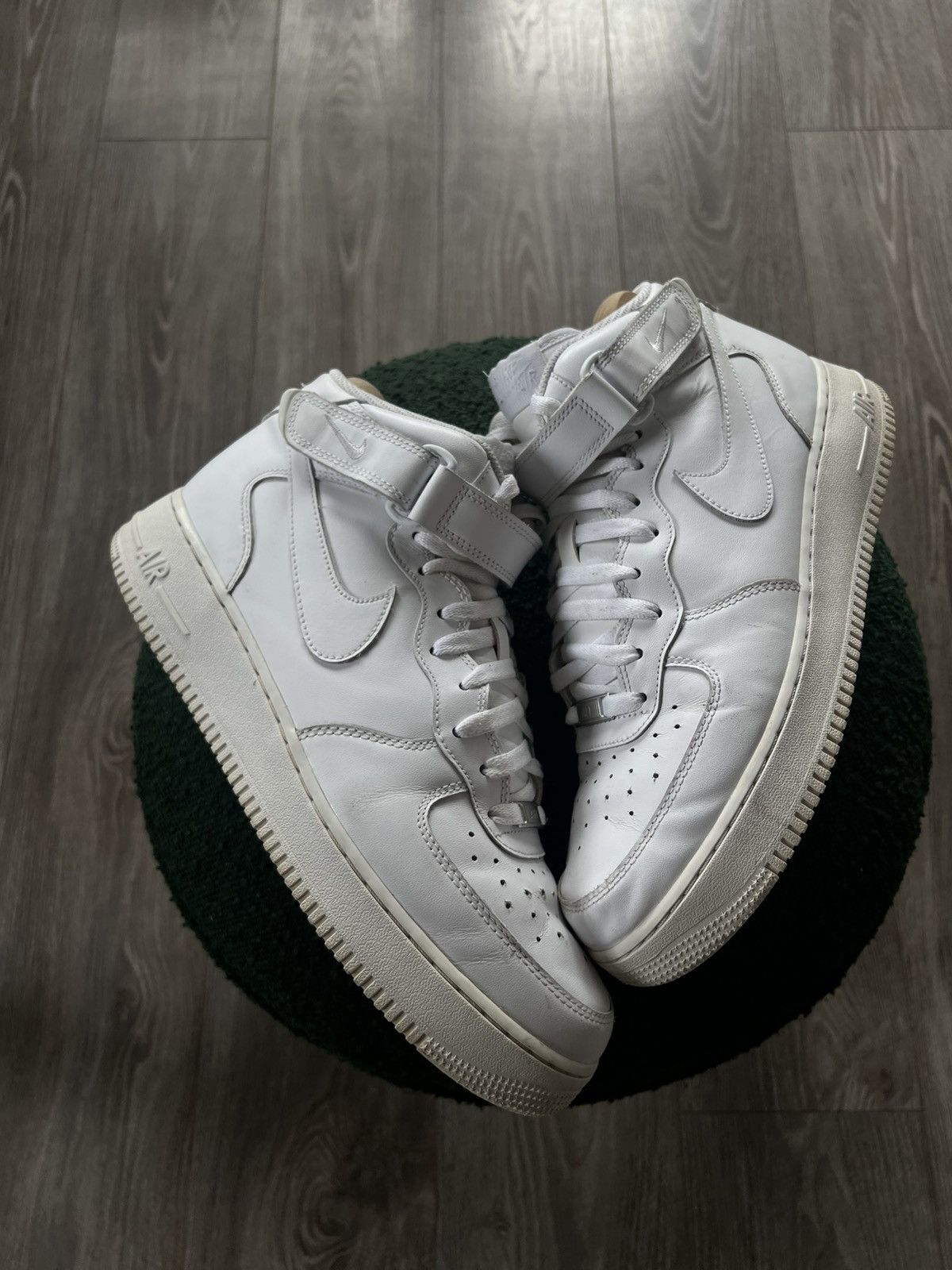 Nike × Other ‼️Nike Air Force High 1 Knit Logo Regular AvantGarde Sneakers Size US 12 / EU 45 - 5 Thumbnail