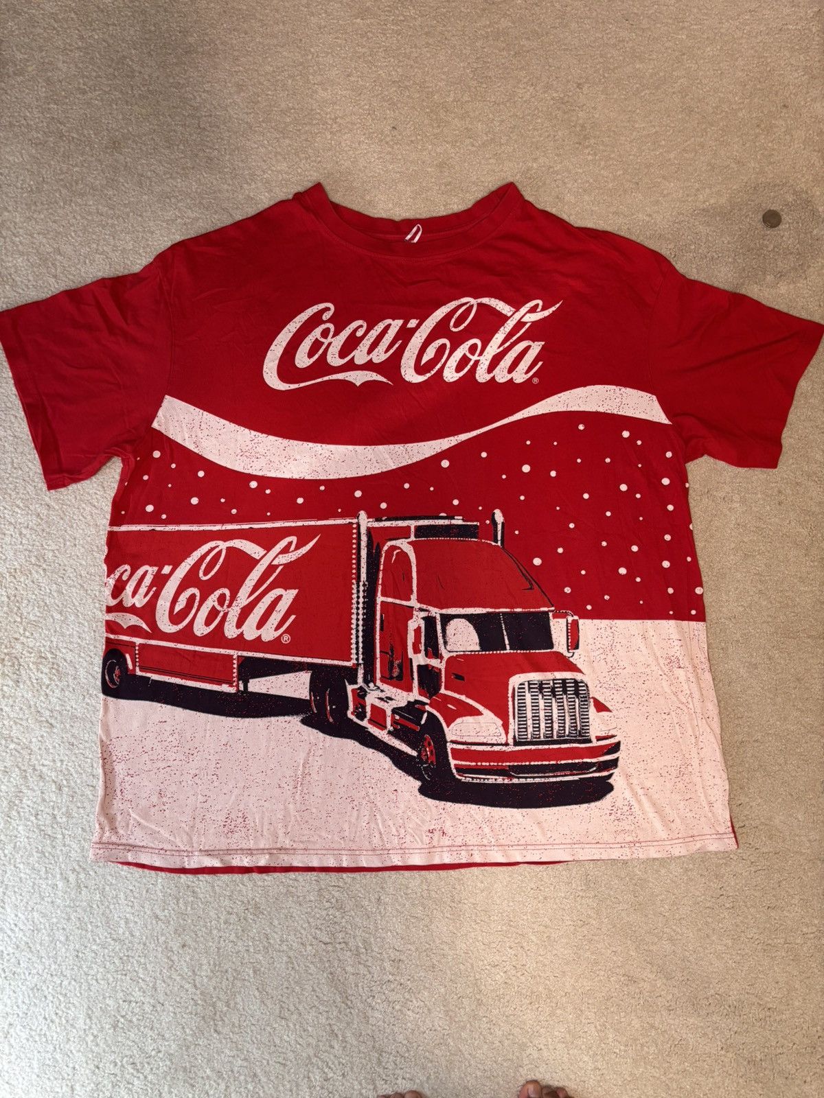 Coca Cola COKE Coca-Cola Can Snow Truck Size 2XL Red T-Shirt AOP Size US XXL / EU 58 / 5 - 1 Thumbnail