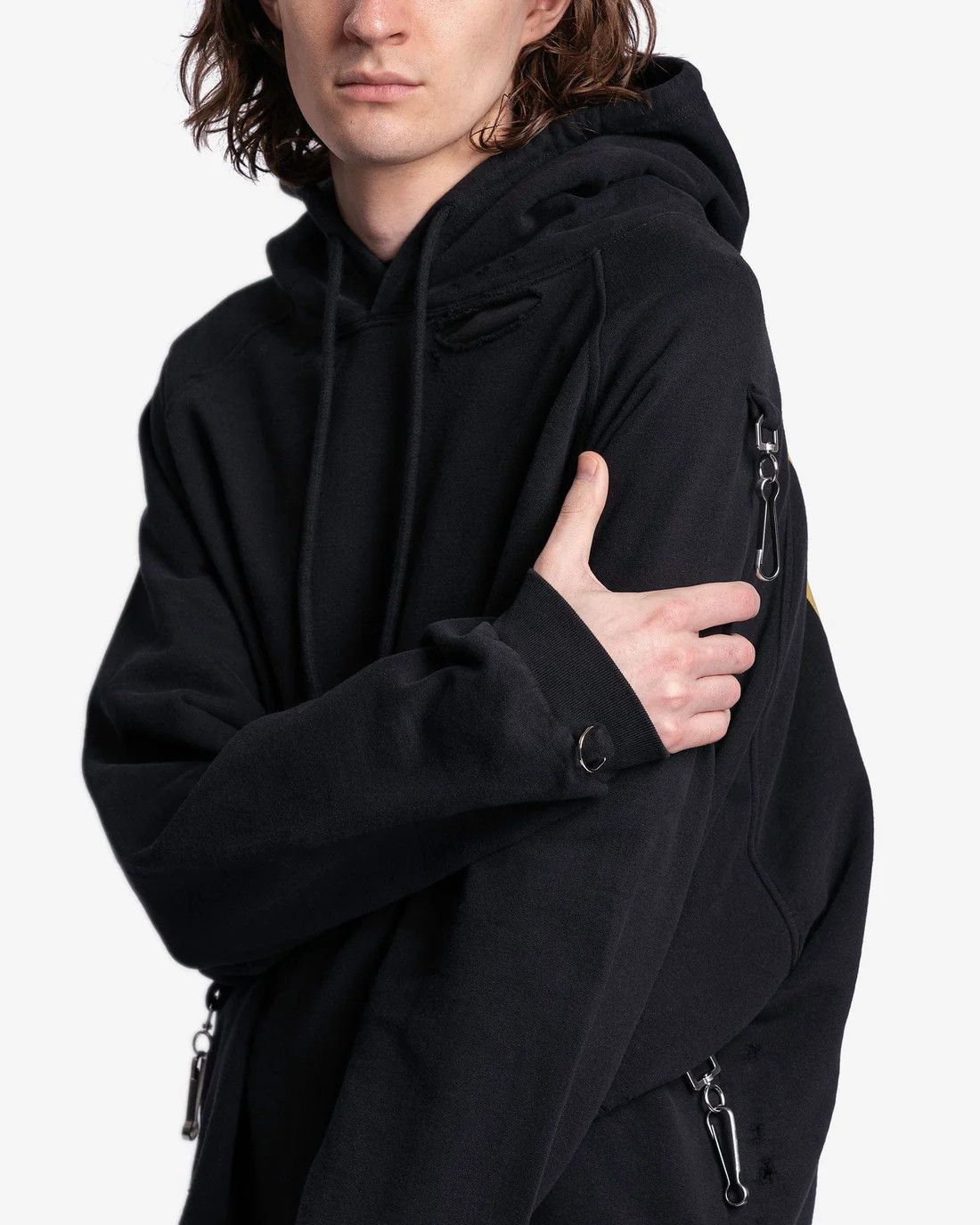 Raf Simons o1mle0924 Washed Big Fit Hoodie in Black Size US XS / EU 42 / 0 - 7 Thumbnail