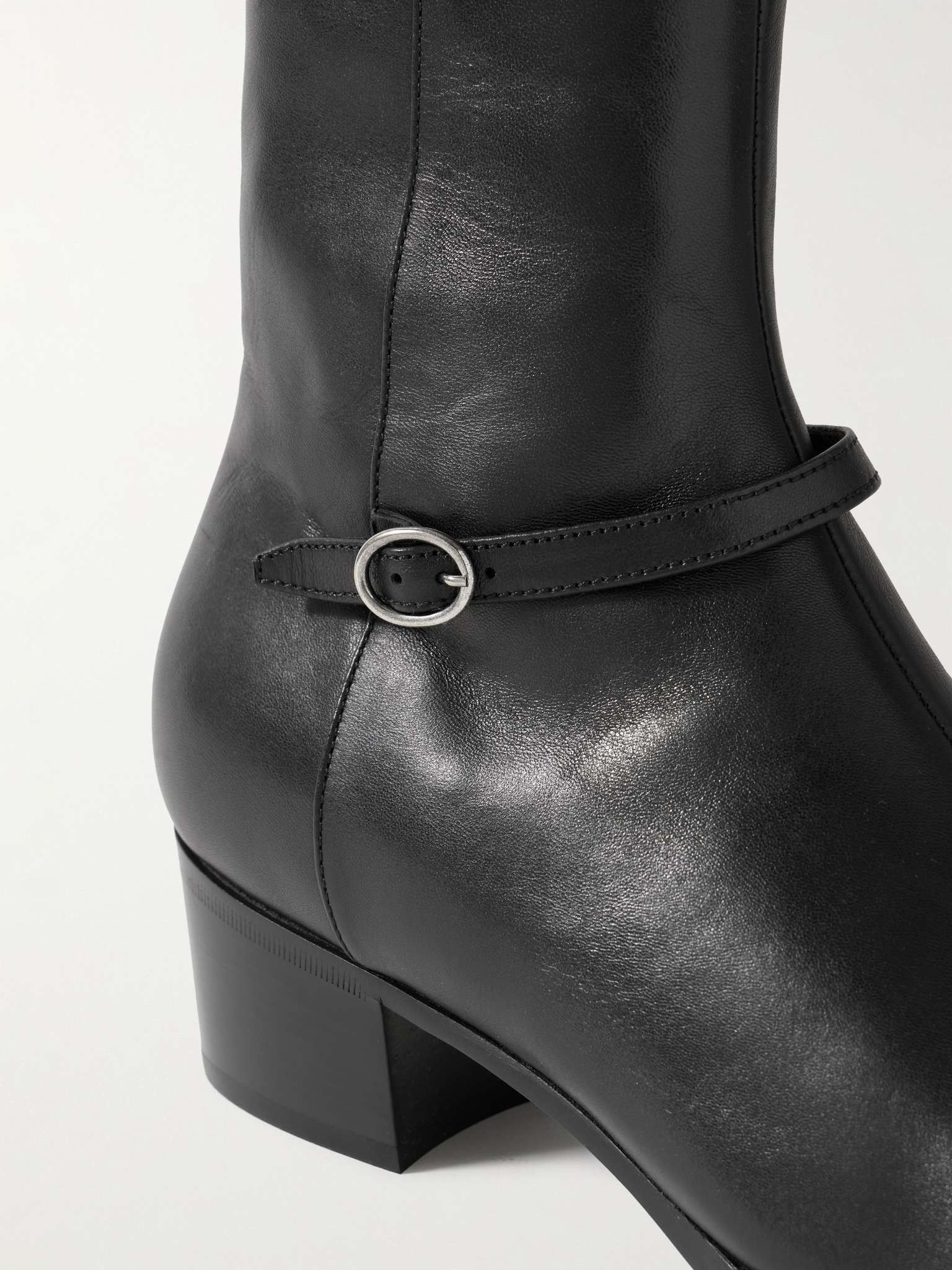 Saint Laurent Paris o1s1wg110325 755986 Vlad Buckled Leather Boots in Black Size US 10 / EU 43 - 6 Thumbnail