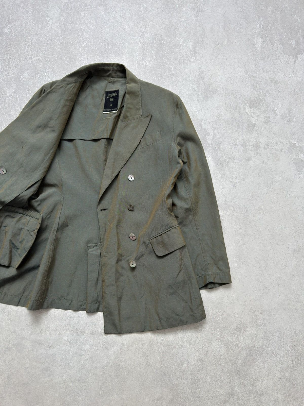 Jean Paul Gaultier Jean Paul Gaultier Blazer Jacket Double Breasted Satin Sheen Size M / US 6-8 / IT 42-44 - 13 Thumbnail