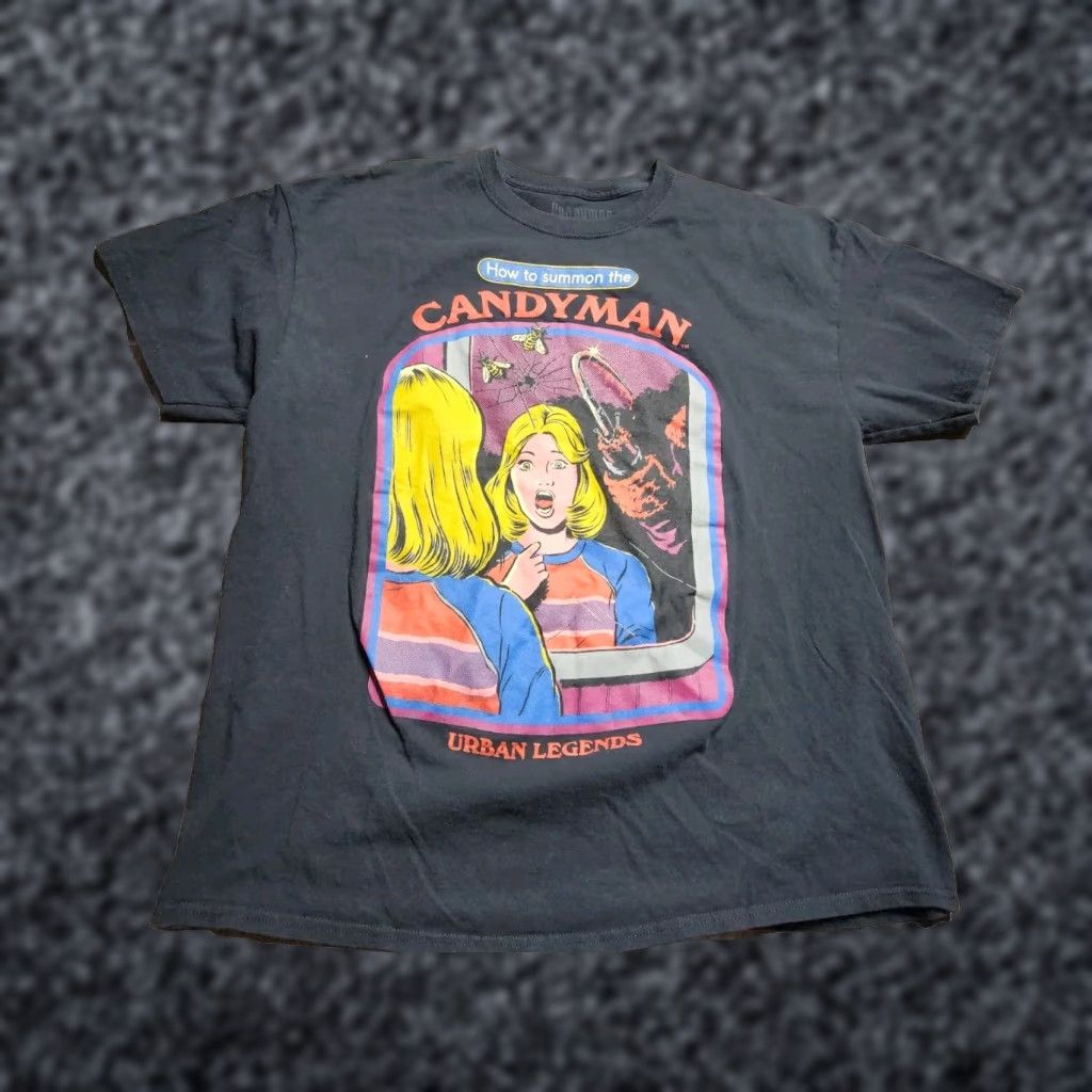 Vintage Mens XL How To Summon The Candyman T Shirt Horror Movie Shirt Mens XL Black Cotton Goodie Two Sleeves Short Sleeve Crew Neck T-Shirt Halloween Funny Size US XL / EU 56 / 4 - 1 Thumbnail