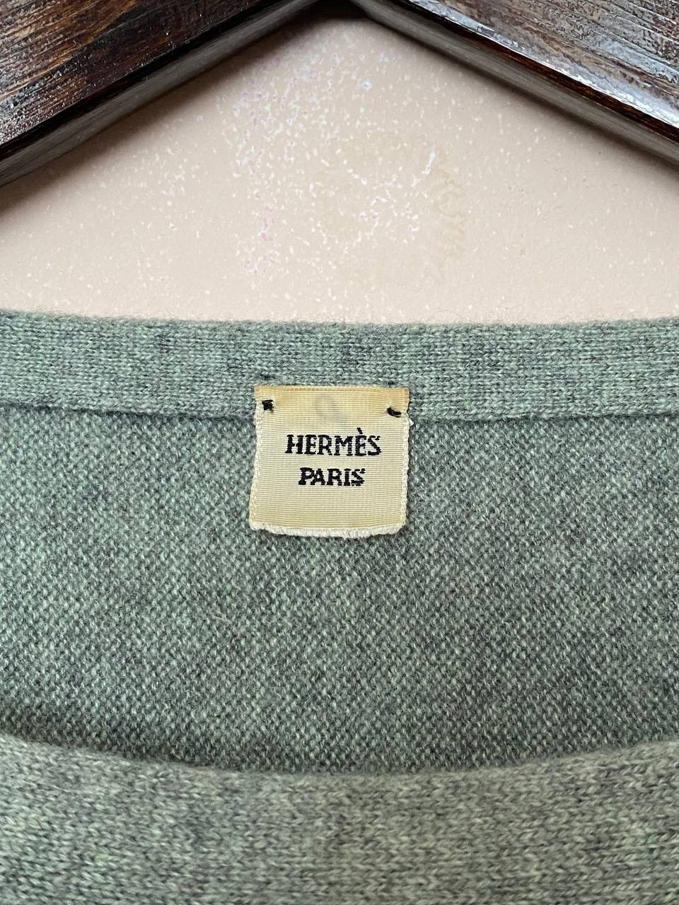 Hermes Hermes Green batwing cashmere knitted sweater top Size S / US 4 / IT 40 - 5 Thumbnail
