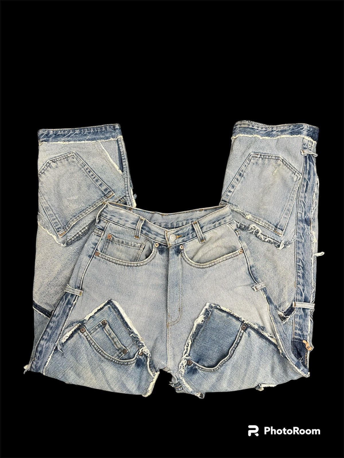 Levi's × Levi's Vintage Clothing Patchwork Upcycled Levi’s Denim Jeans Size 24" / US 00 / IT 34 - 5 Thumbnail