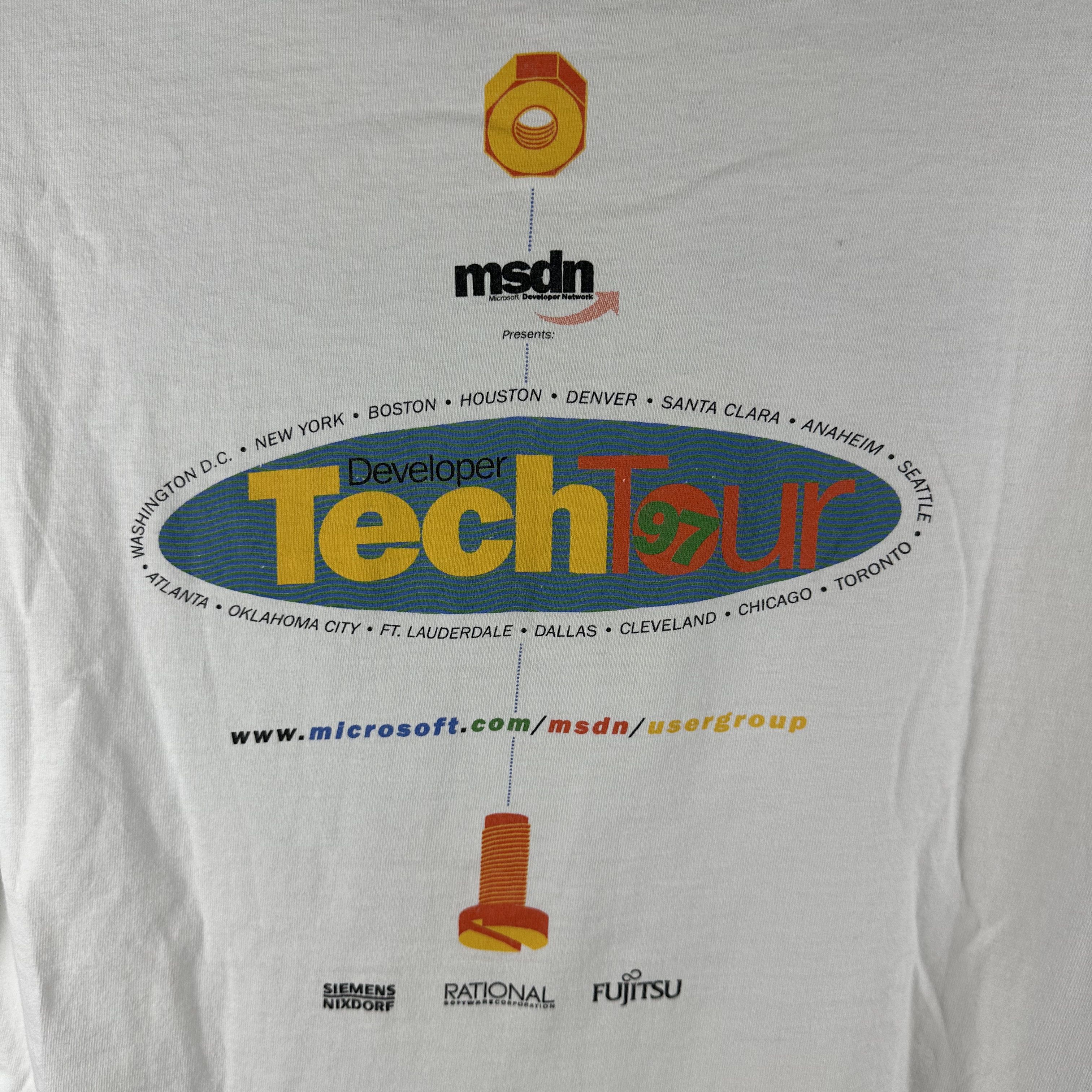Vintage 90s Microsoft Computer Get Down to the Nuts & Bolts! T-Shirt Size US XL / EU 56 / 4 - 4 Thumbnail