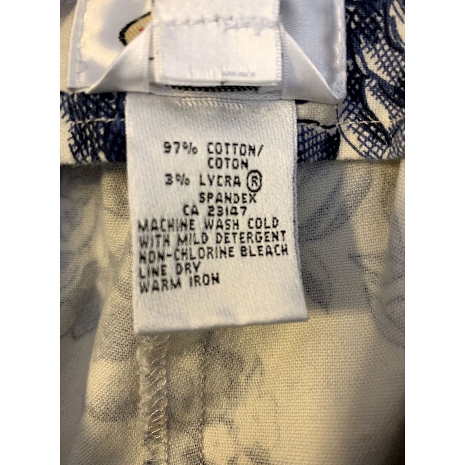 Talbots Talbots Pants Women’s 10 Ankle Floral Print Blue Cropped Vintage Heirloom Spring Summer Fall Straight Mens Size 32" / US 10 / IT 46 - 7 Thumbnail