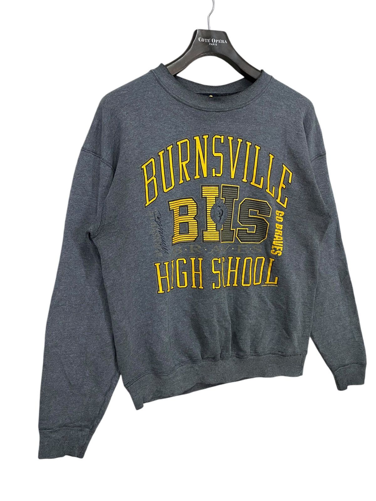 Vintage Vintage 80s burnville high school sweatshirt crewneck size L Size US L / EU 52-54 / 3 - 3 Thumbnail