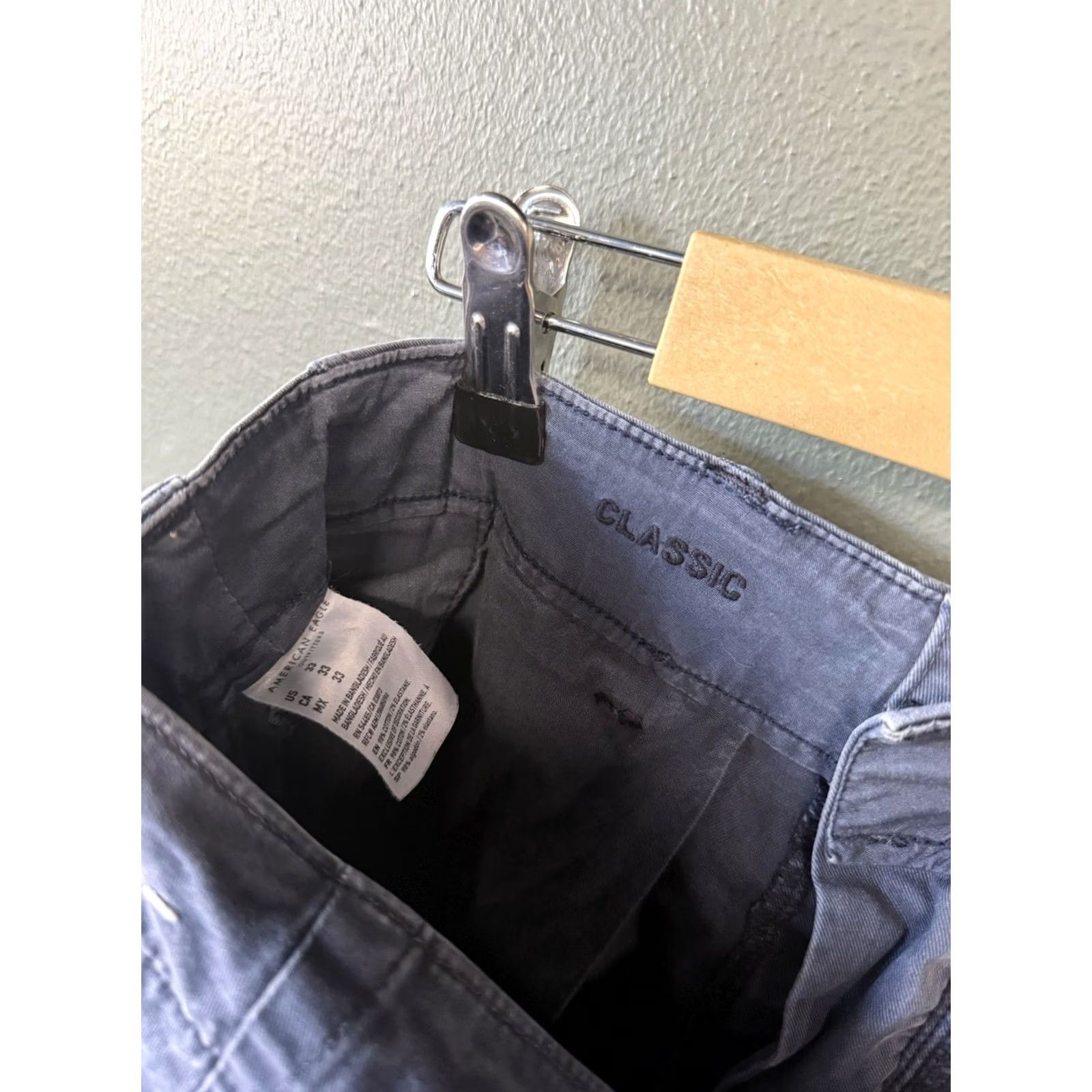 American Eagle Outfitters American Eagle Mens Blue Chino Shorts Size 33 Size US 33 - 3 Thumbnail