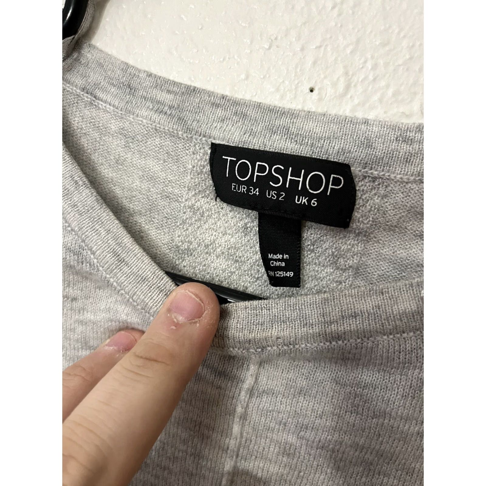 Topshop Topshop Women Gray Pullover Sweater Adult Regular Size 2 Viscose Long Sleeve Womens 2000s Concert Style Pullover Size XS / US 0-2 / IT 36-38 - 3 Thumbnail