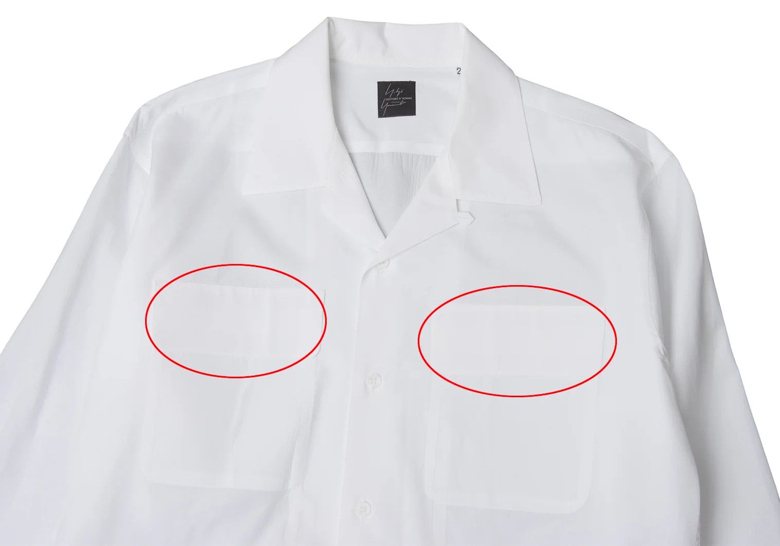 Yohji Yamamoto Yohji Yamamoto Costume Cotton Pocket Shirt Off-White Size US M / EU 48-50 / 2 - 2 Thumbnail