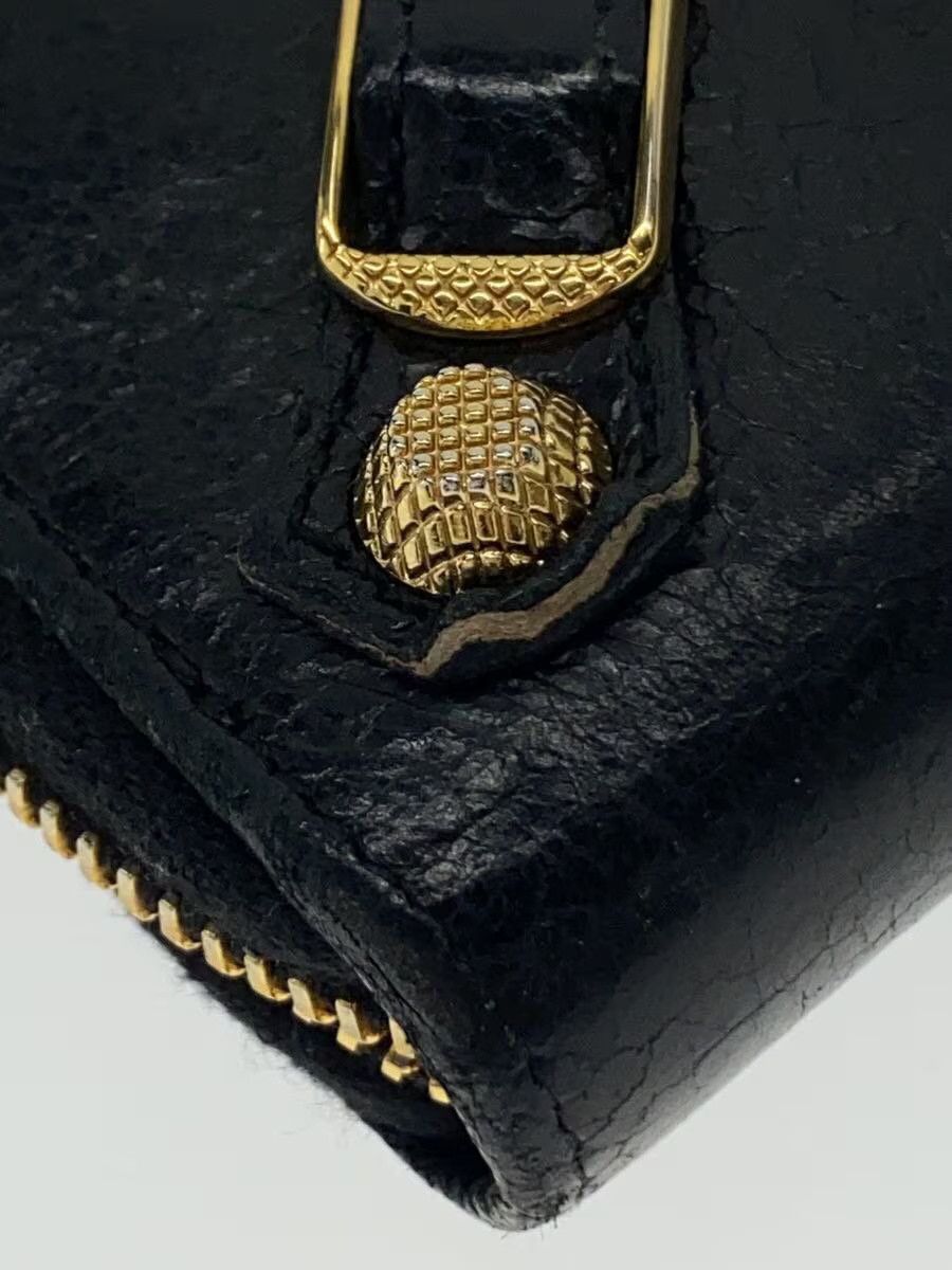 Balenciaga Balenciaga Sheep Leather Long Wallet Black Size ONE SIZE - 8 Thumbnail