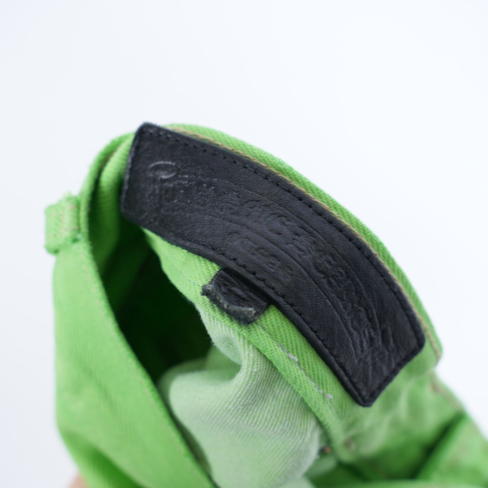 Chrome Hearts CHROME HEARTS SLIME NEON GREEN SEX RECORDS CROSS PATCH JEANS Size US 33 - 12 Thumbnail