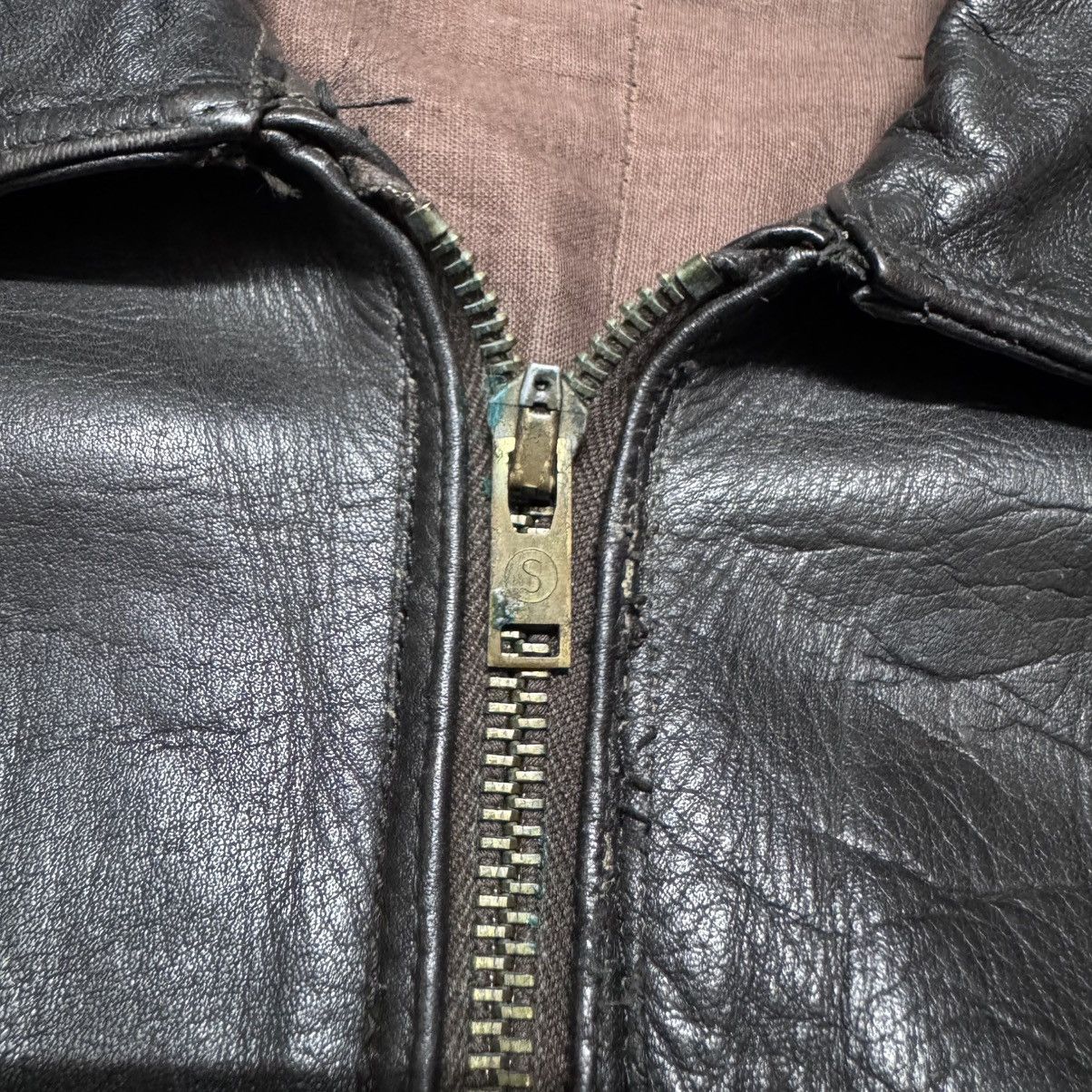 Vintage Vintage 50s Horsehide Leather Hunting Jacket Lightning Zip Size US L / EU 52-54 / 3 - 21 Thumbnail