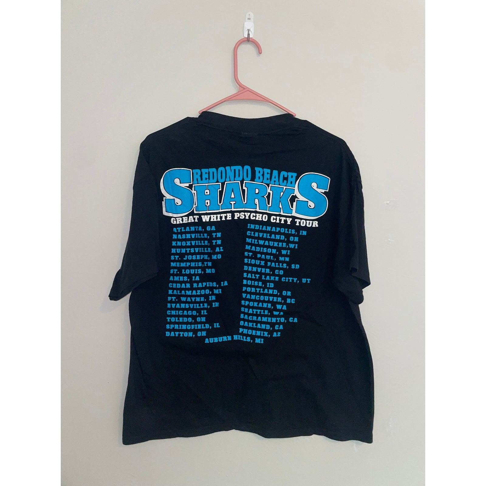 Brockum 1991 Brockum Redondo Beach Sharks Great White Psycho Shirt Size US XL / EU 56 / 4 - 6 Thumbnail