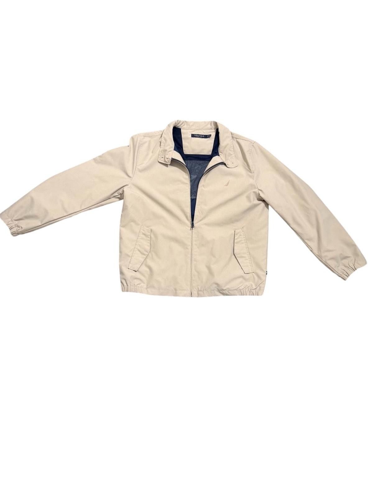 Nautica Nautica Lightweight Zip-Up Jacket – Beige / Tan Windbreaker Size US L / EU 52-54 / 3 - 1 Thumbnail