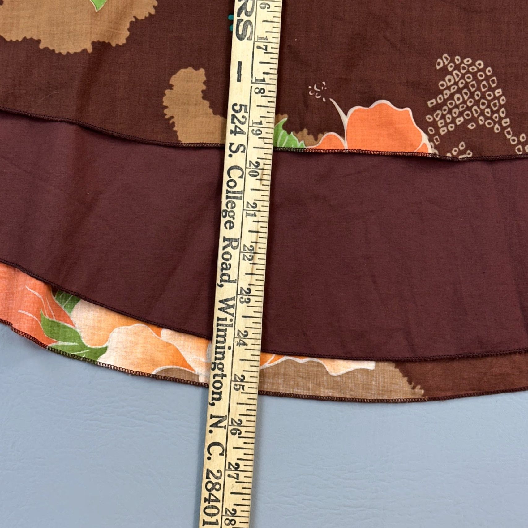 Vintage Roxy Skirt Women's 3 Brown Floral Kona Coast Boho Beach Festival Y2K Deadstock Size 26" / US 2 / IT 38 - 4 Thumbnail
