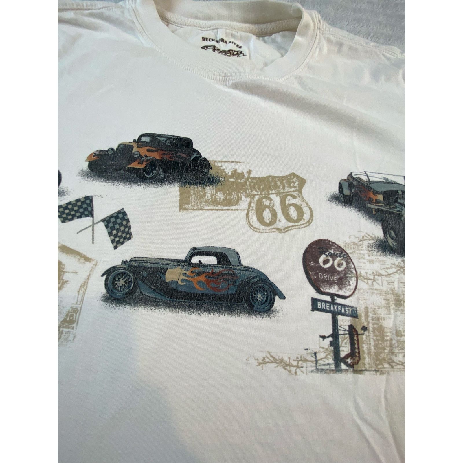 Duluth Trading Company Buckhorn River T-shirt, Sz XXL, Route 66 Classic Cars Design Size US XXL / EU 58 / 5 - 2 Thumbnail