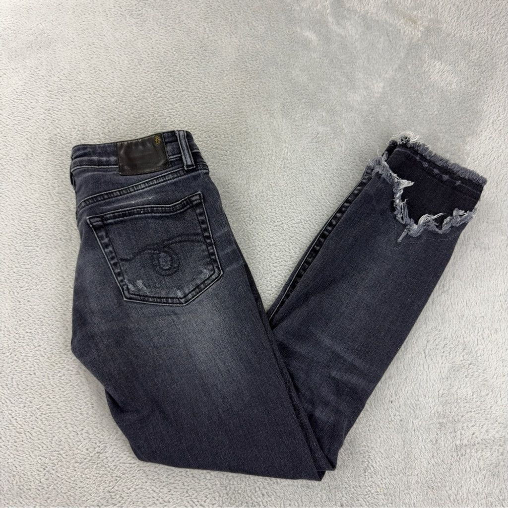 R13 R13 Women's Size 24x25 Jenny Mid Rise w/ Double Shred Hems B Size 24" / US 00 / IT 34 - 5 Thumbnail