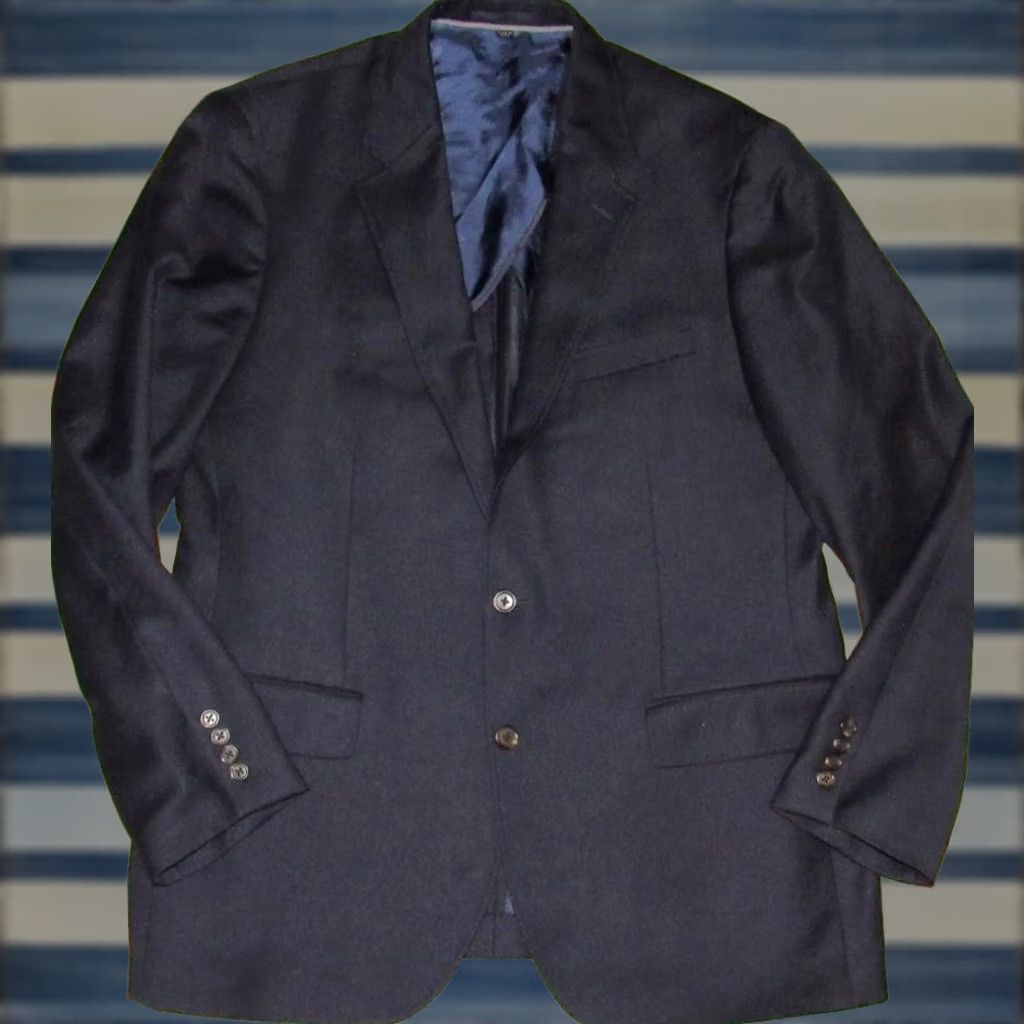 Vintage J CREW Ludlow Slim Fit Legacy Blazer In American Wool 44R Men Blazer Blue 44R Size 44R - 1 Thumbnail