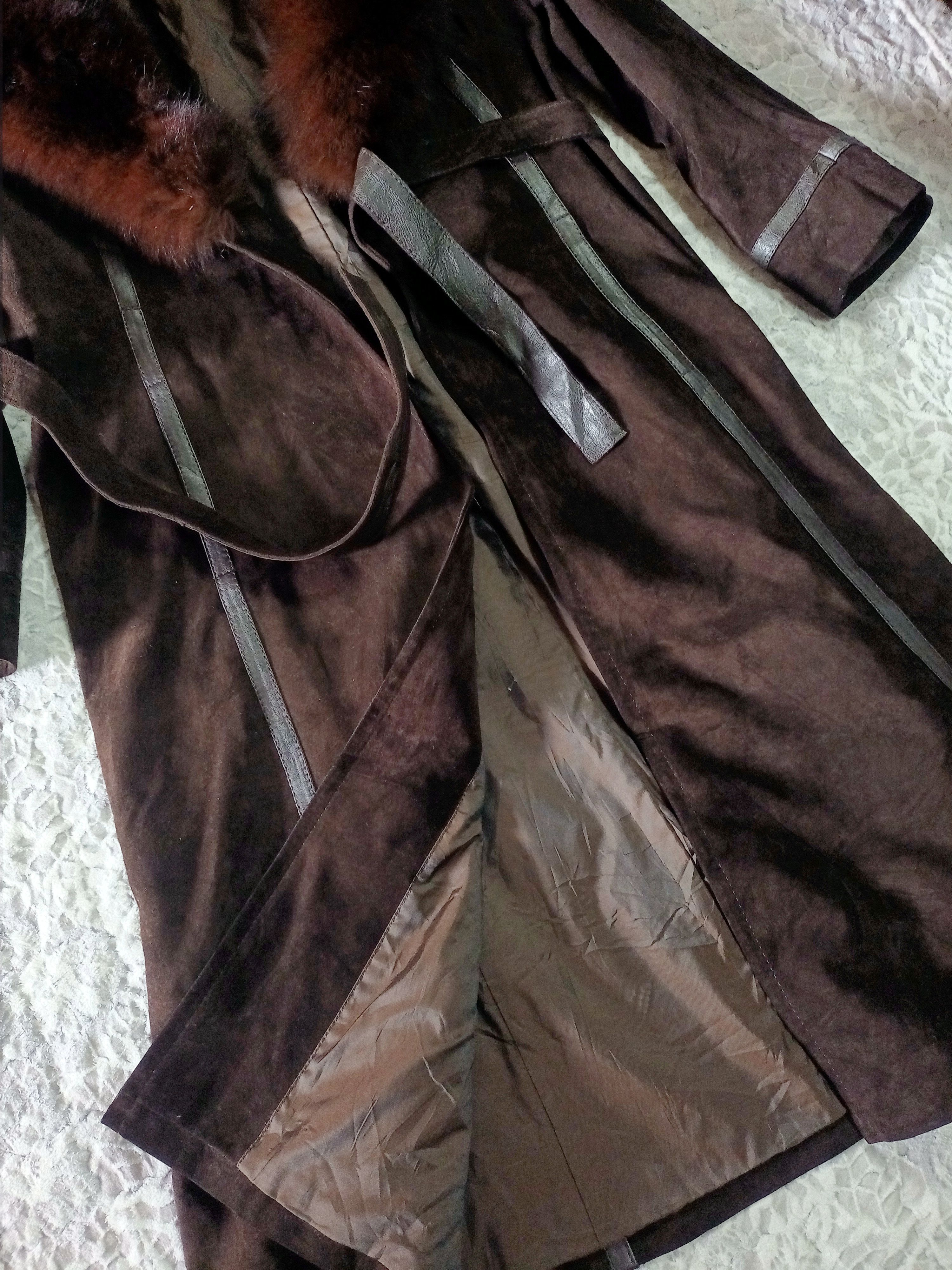 Japanese Brand 🔥RARE🔥 SUEDE LEATHER LONG JACKET Size S / US 4 / IT 40 - 3 Thumbnail